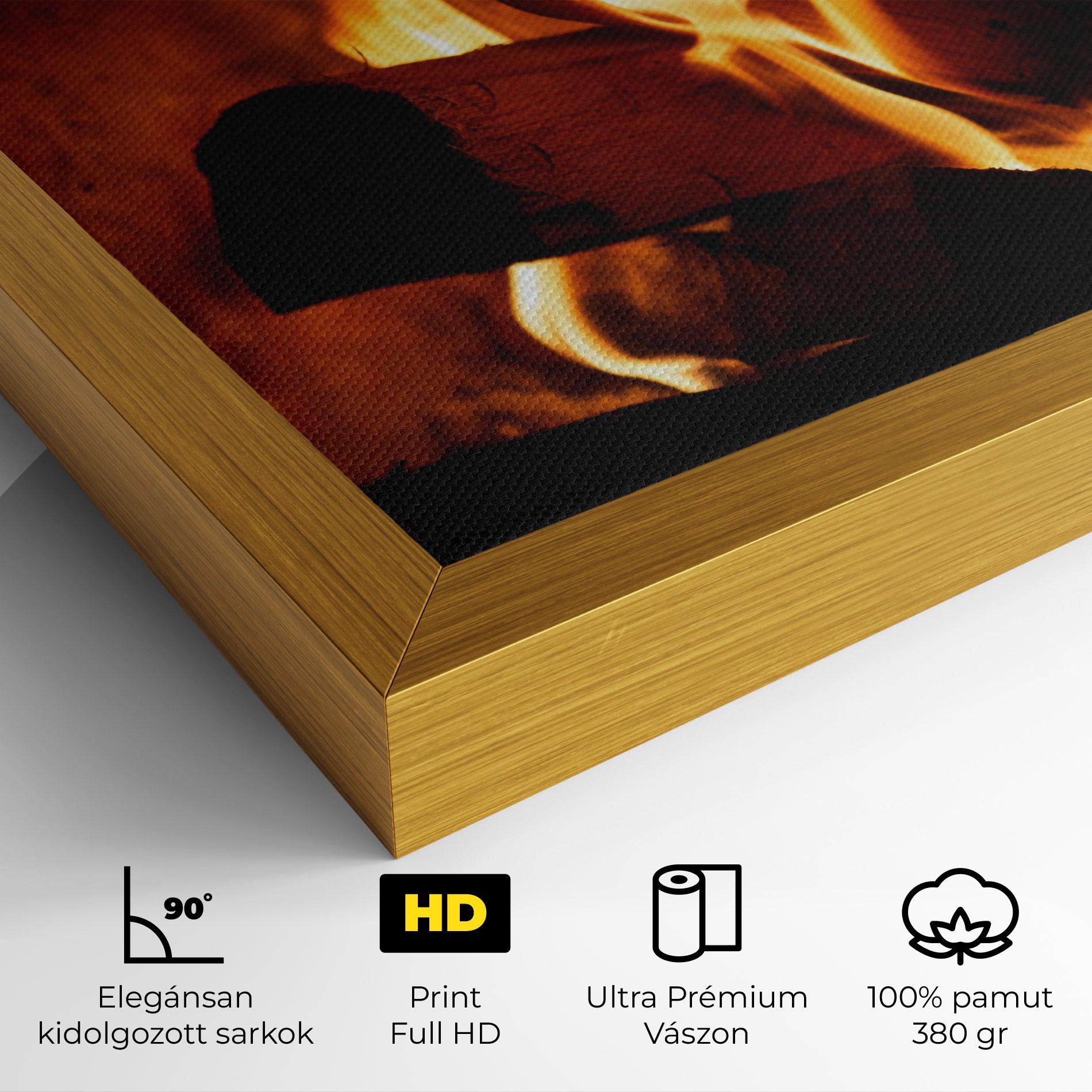 Vászonkép Fire Wood View mockup 4