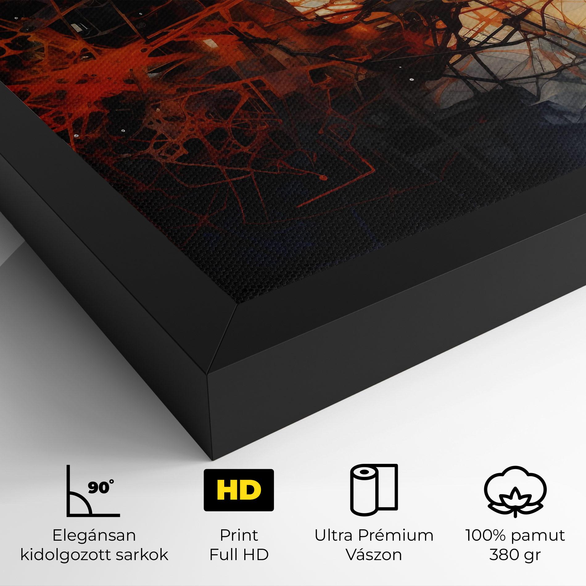 Vászonkép Abstract Fire Style mockup 4