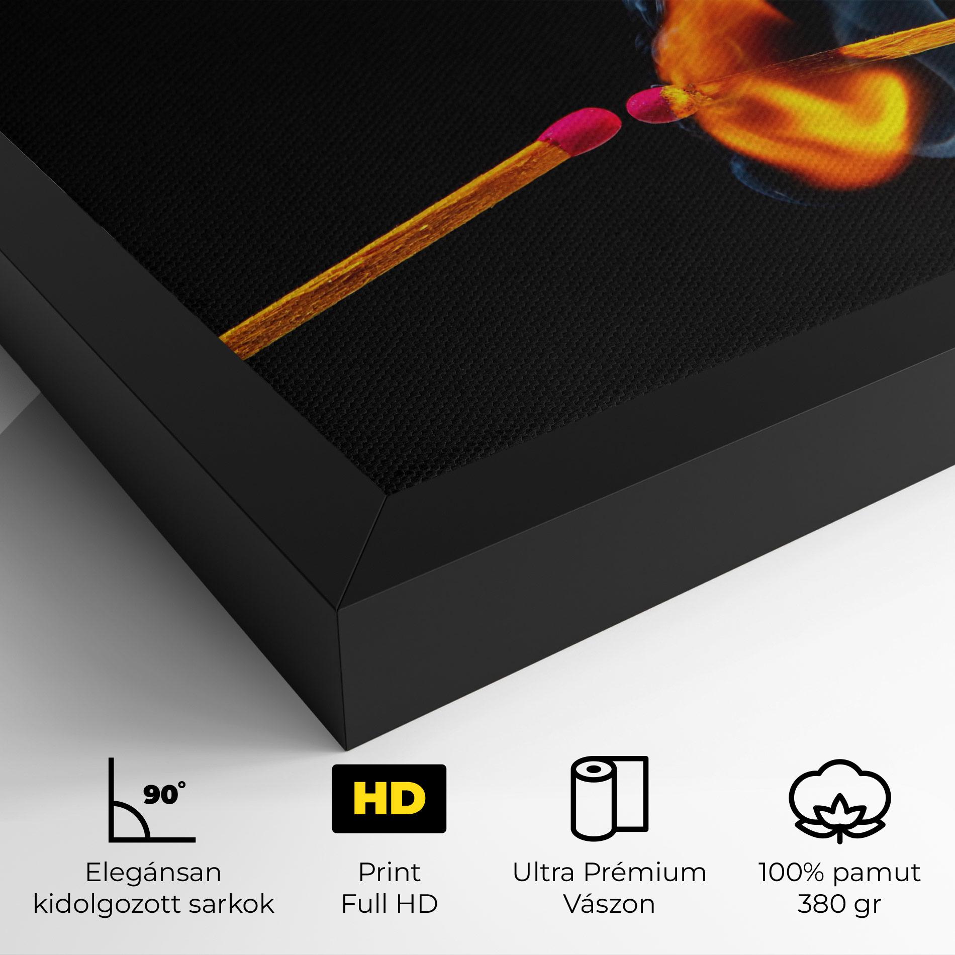 Vászonkép Burning Smoking Match mockup 4