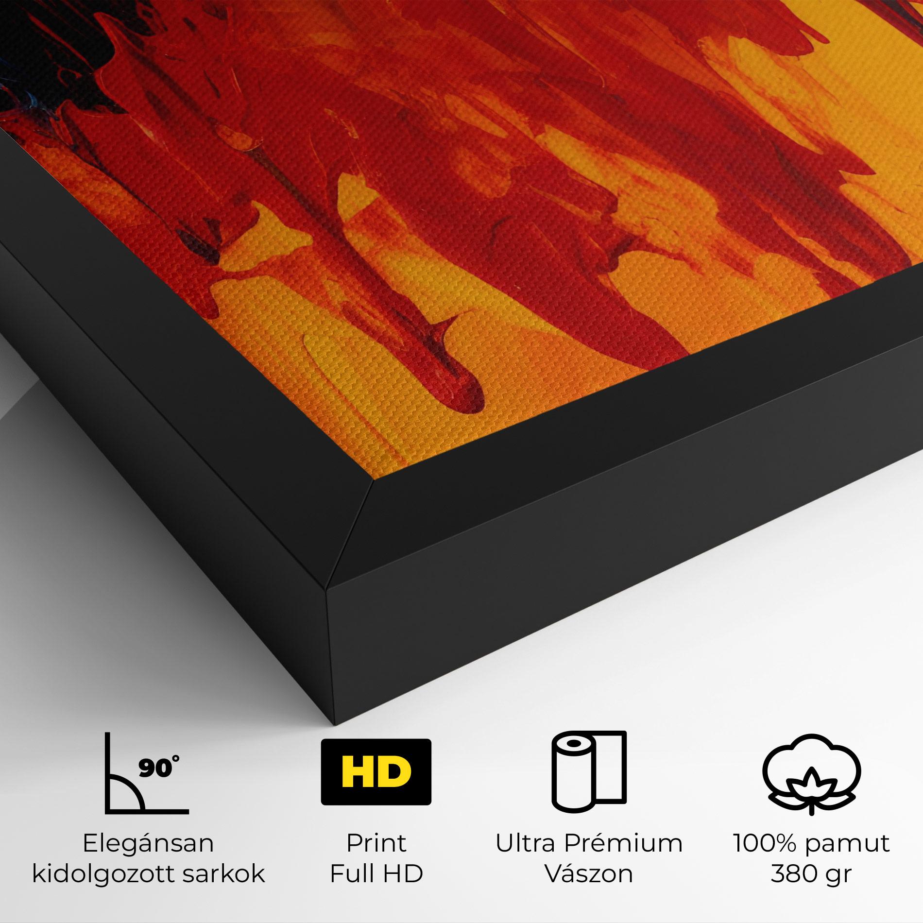 Vászonkép Colorful Fire Art mockup 4