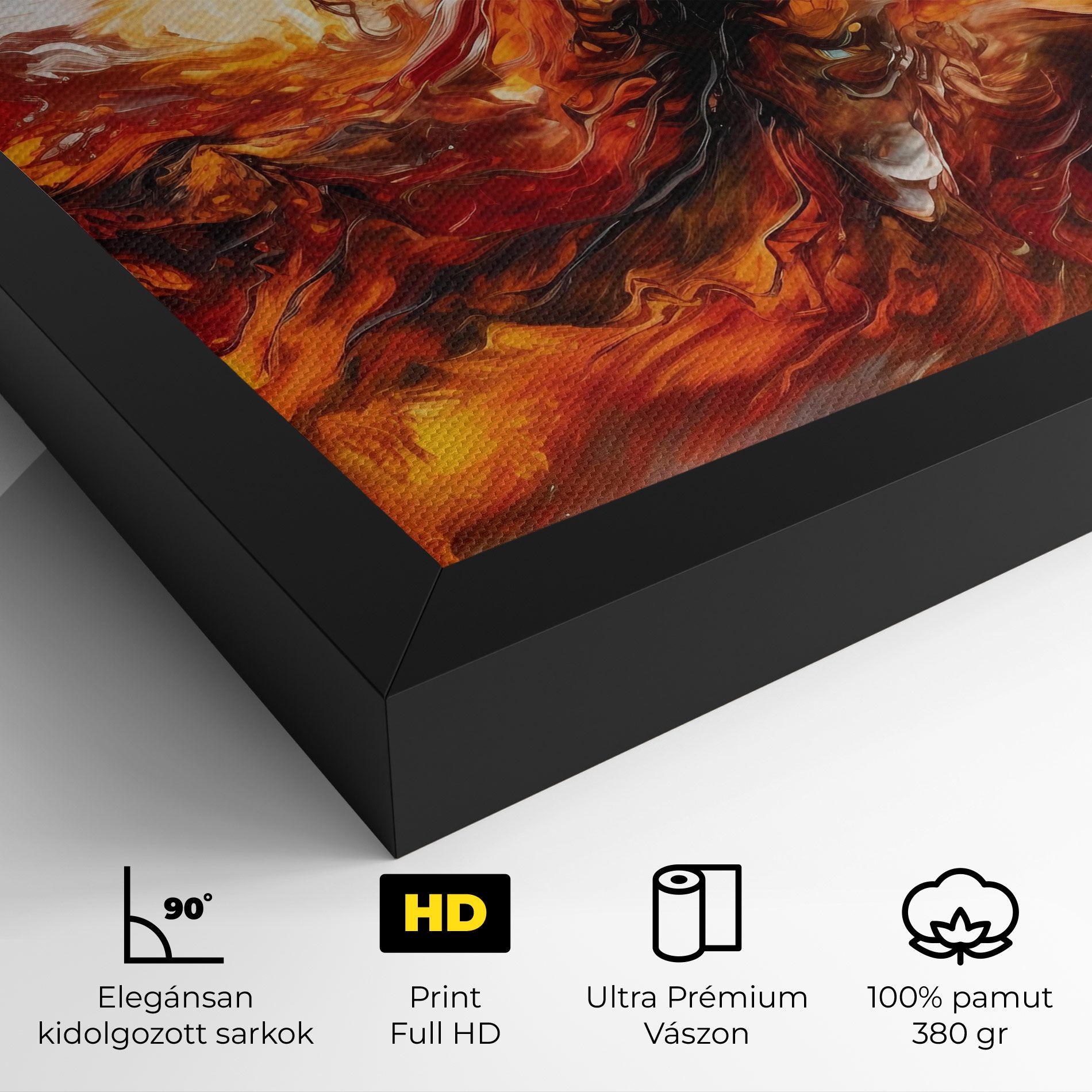 Fiery Red Orange Art mockup 4