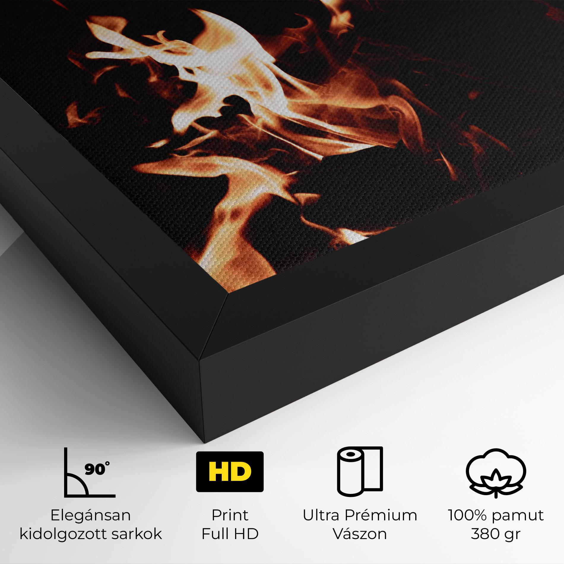 Vászonkép Red Grey Fire mockup 4