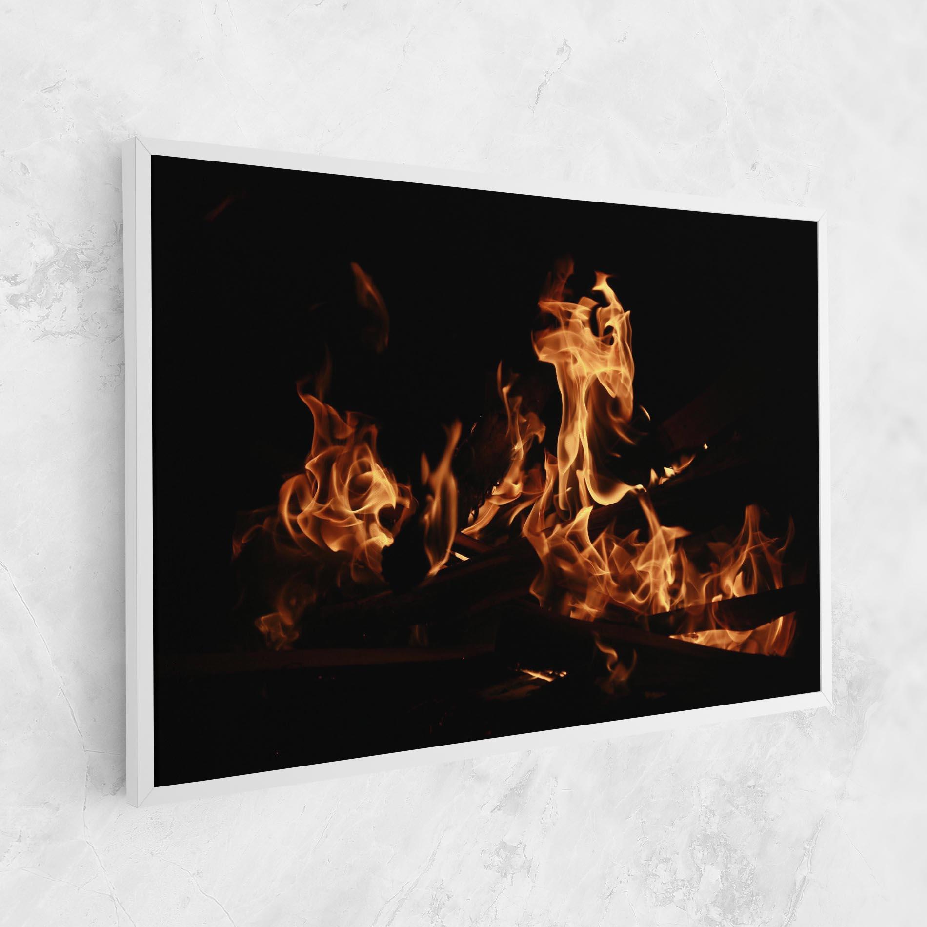 Vászonkép Fire On Black mockup 1