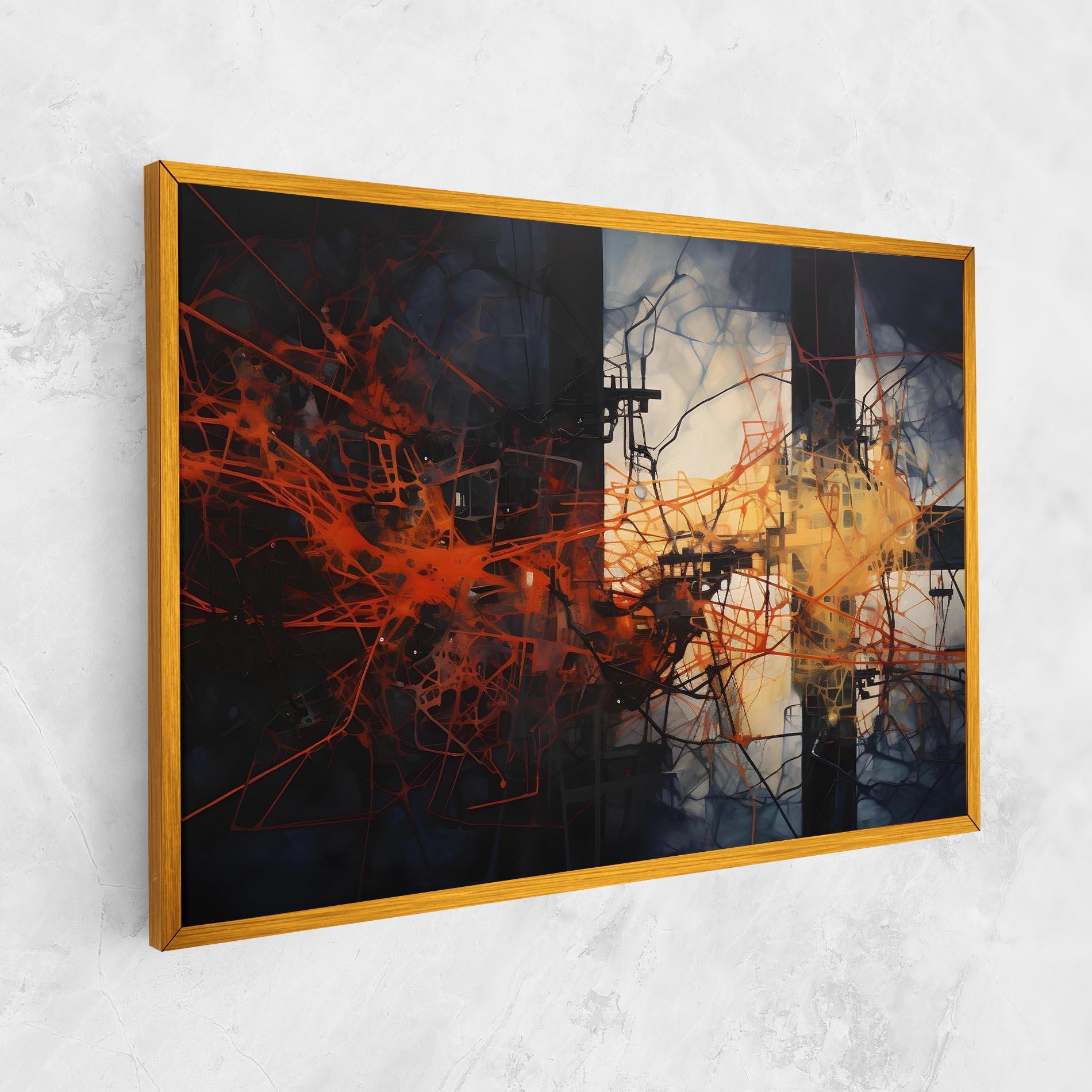 Vászonkép Abstract Fire Style mockup 1