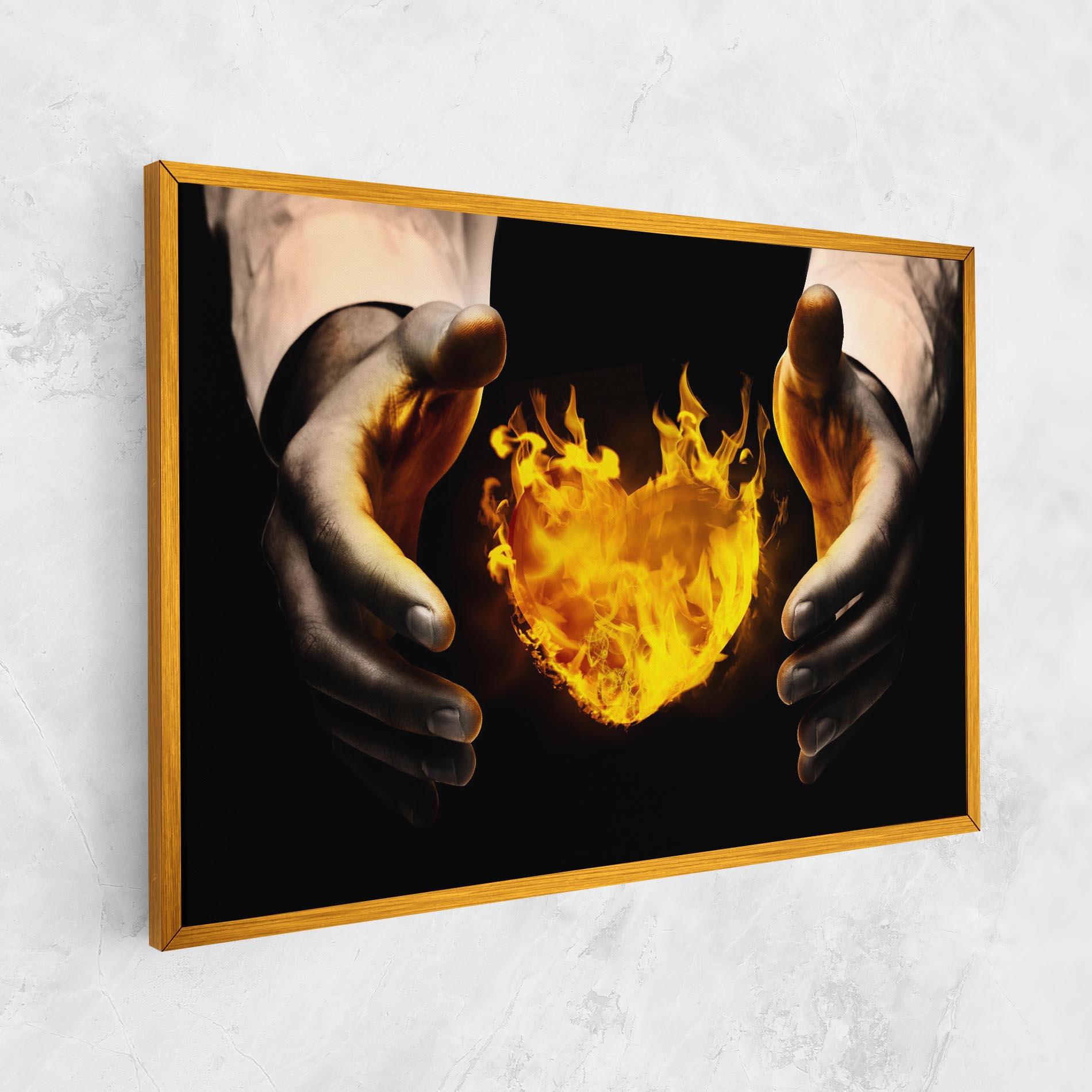 Vászonkép Fire Heart mockup 1