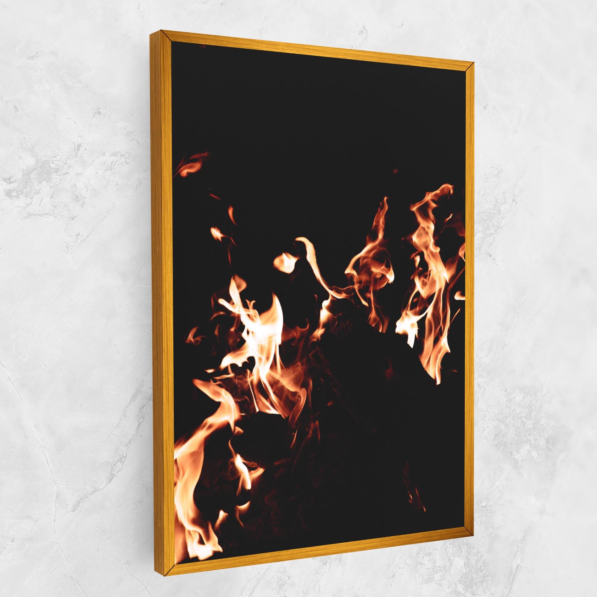 Vászonkép Red Grey Fire mockup 1