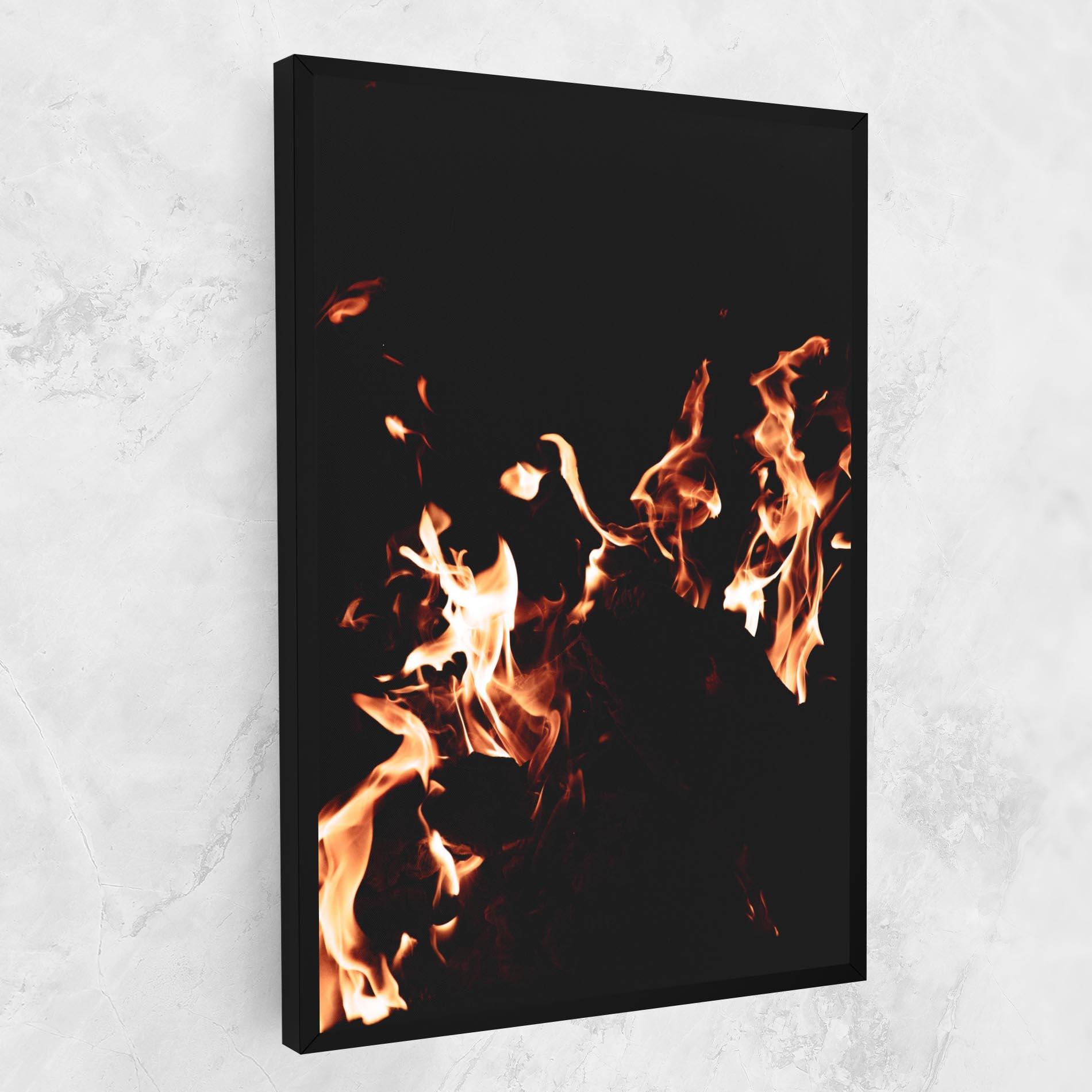 Vászonkép Red Grey Fire mockup 1