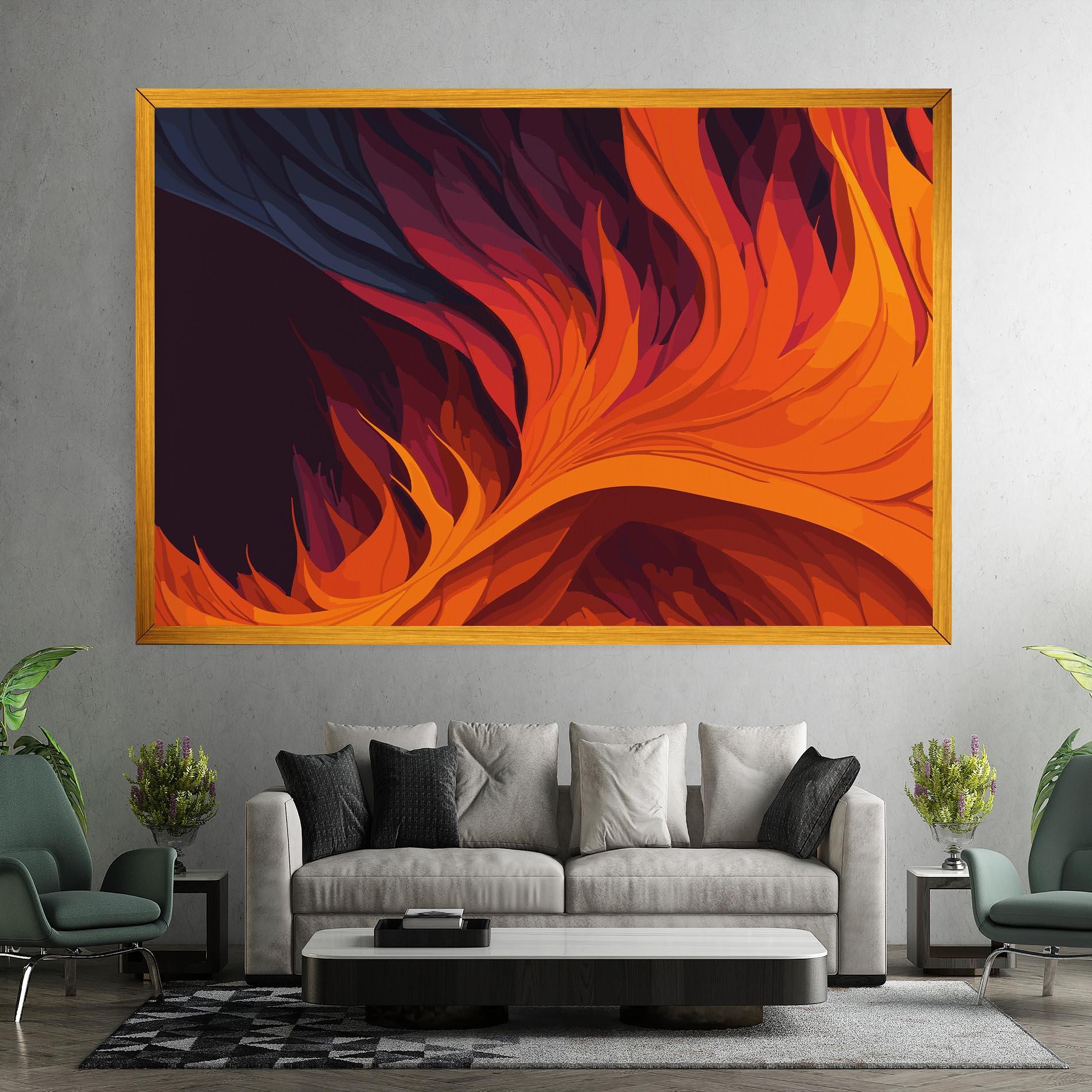 Vászonkép Artistic Fire mockup 7