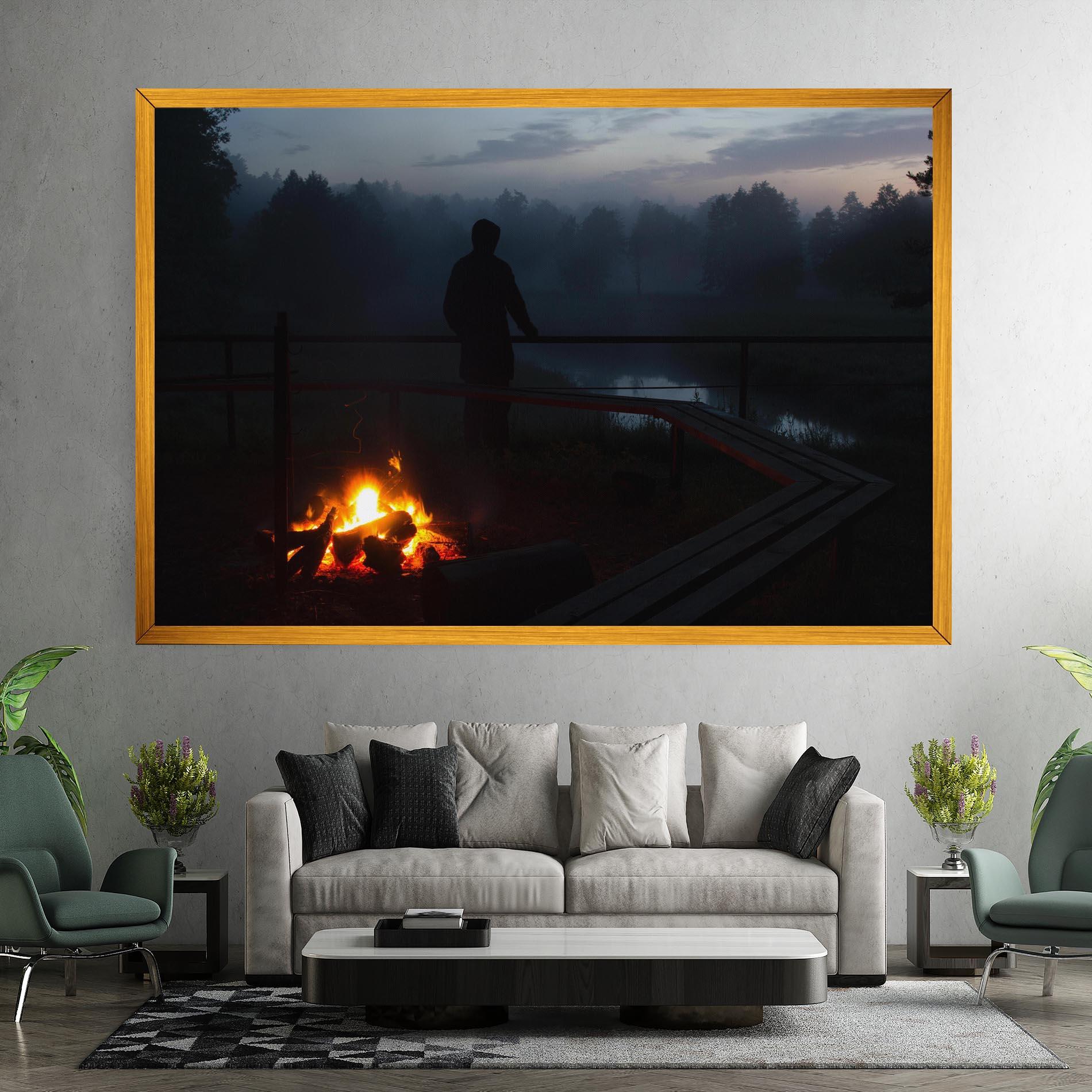 Vászonkép Beautiful Fire View mockup 7
