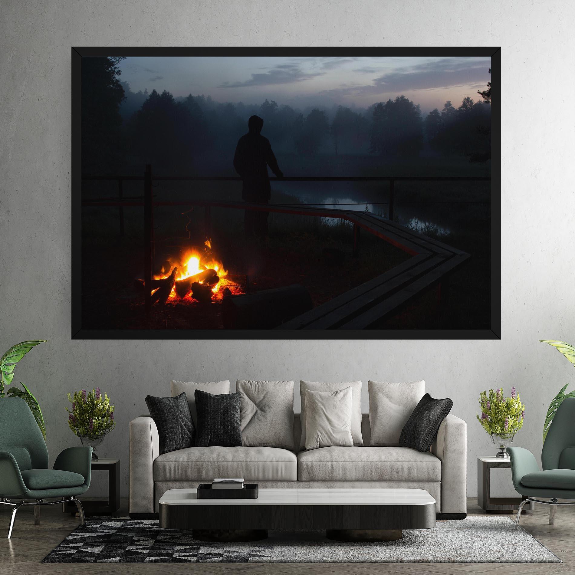 Vászonkép Beautiful Fire View mockup 7