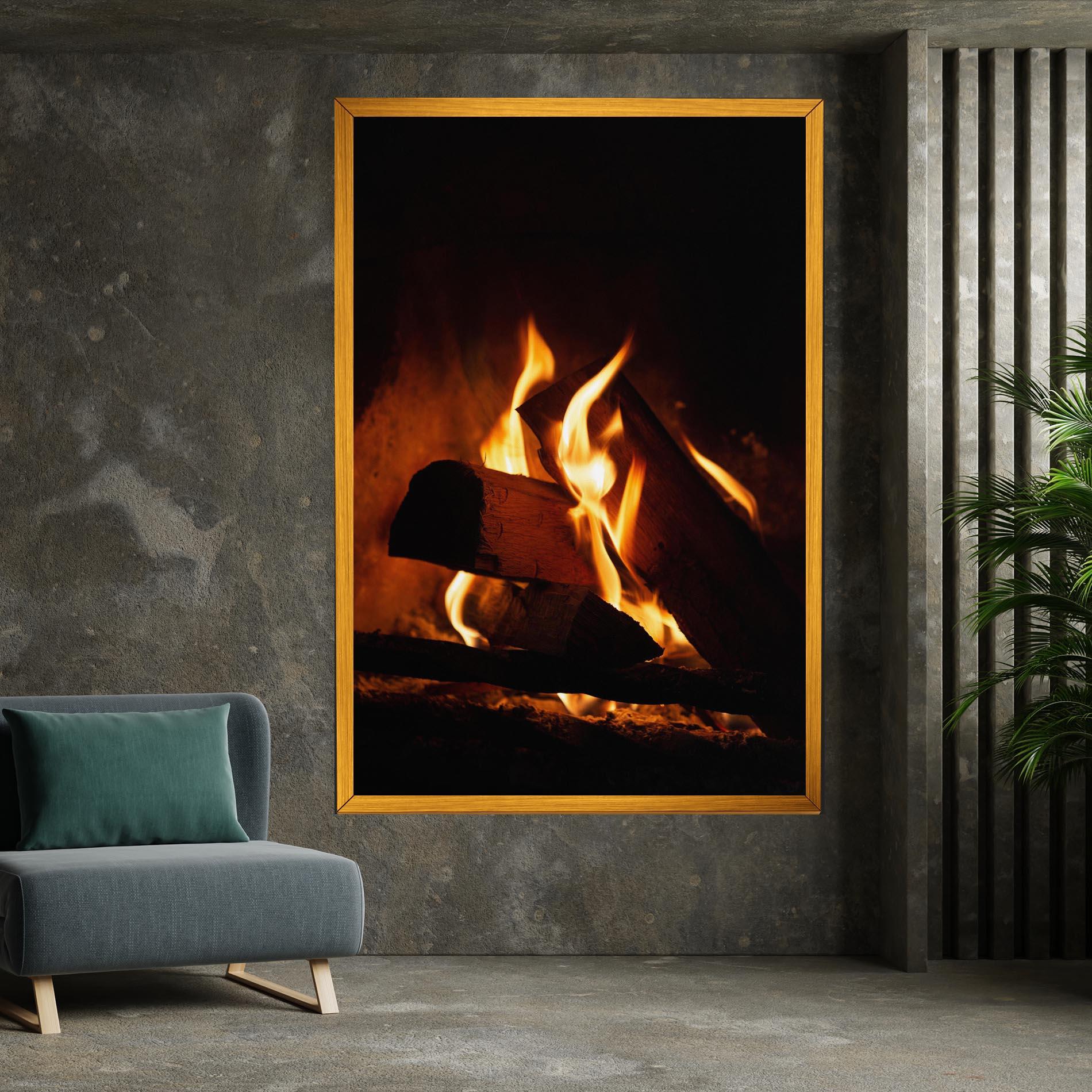 Vászonkép Fire Wood View mockup 7