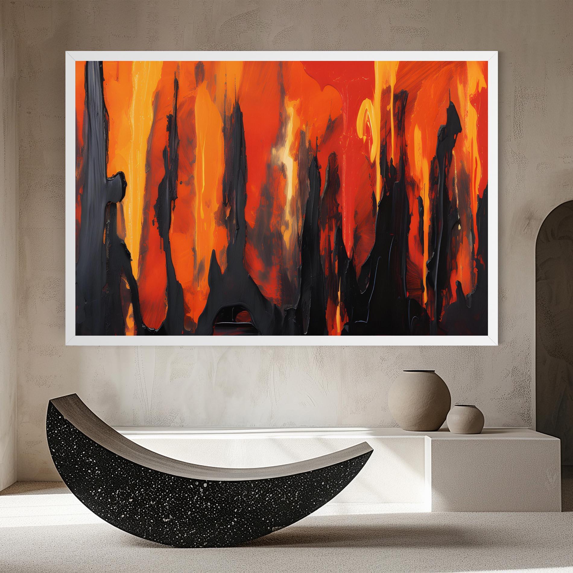 Vászonkép Abstract Fire Art mockup 8