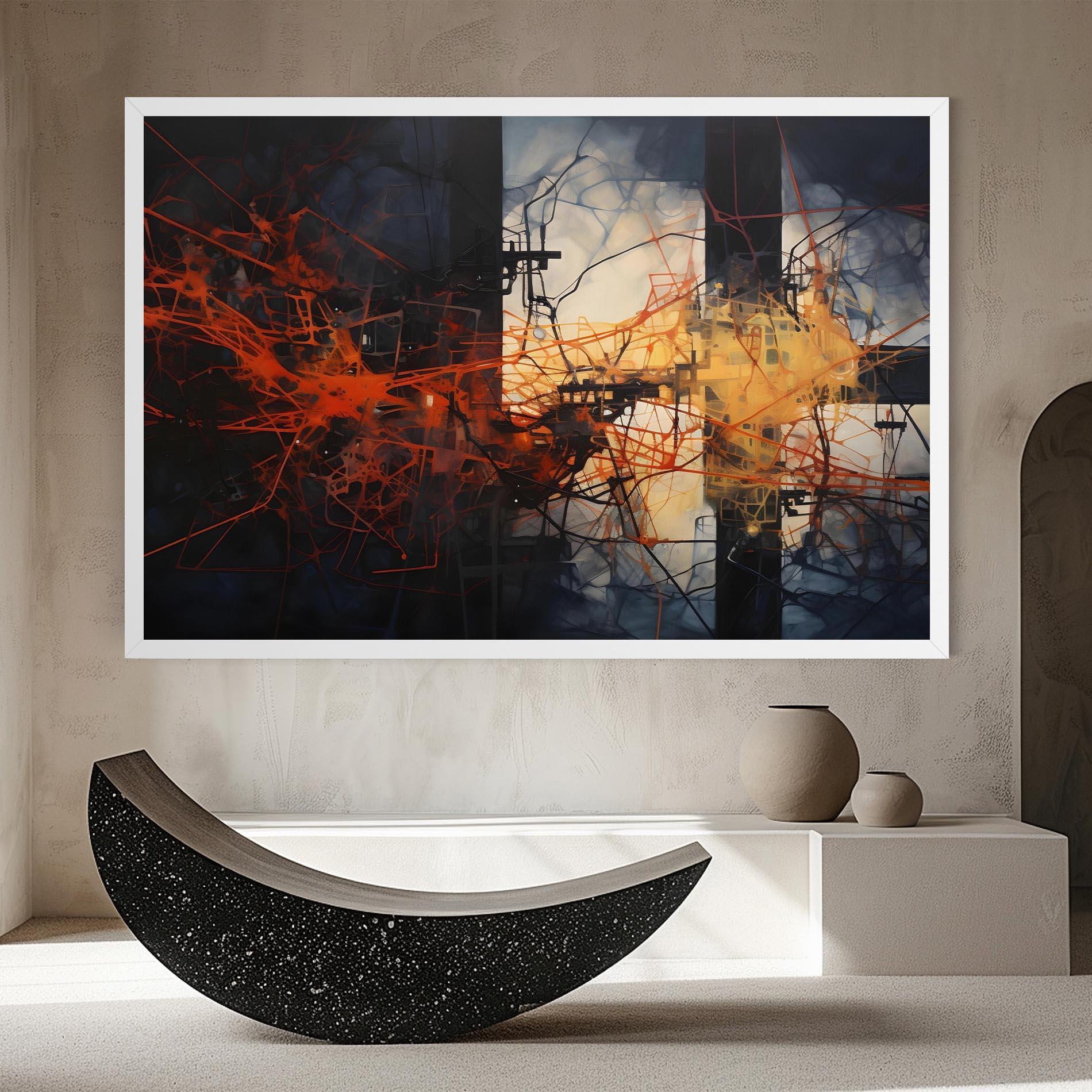 Vászonkép Abstract Fire Style mockup 8