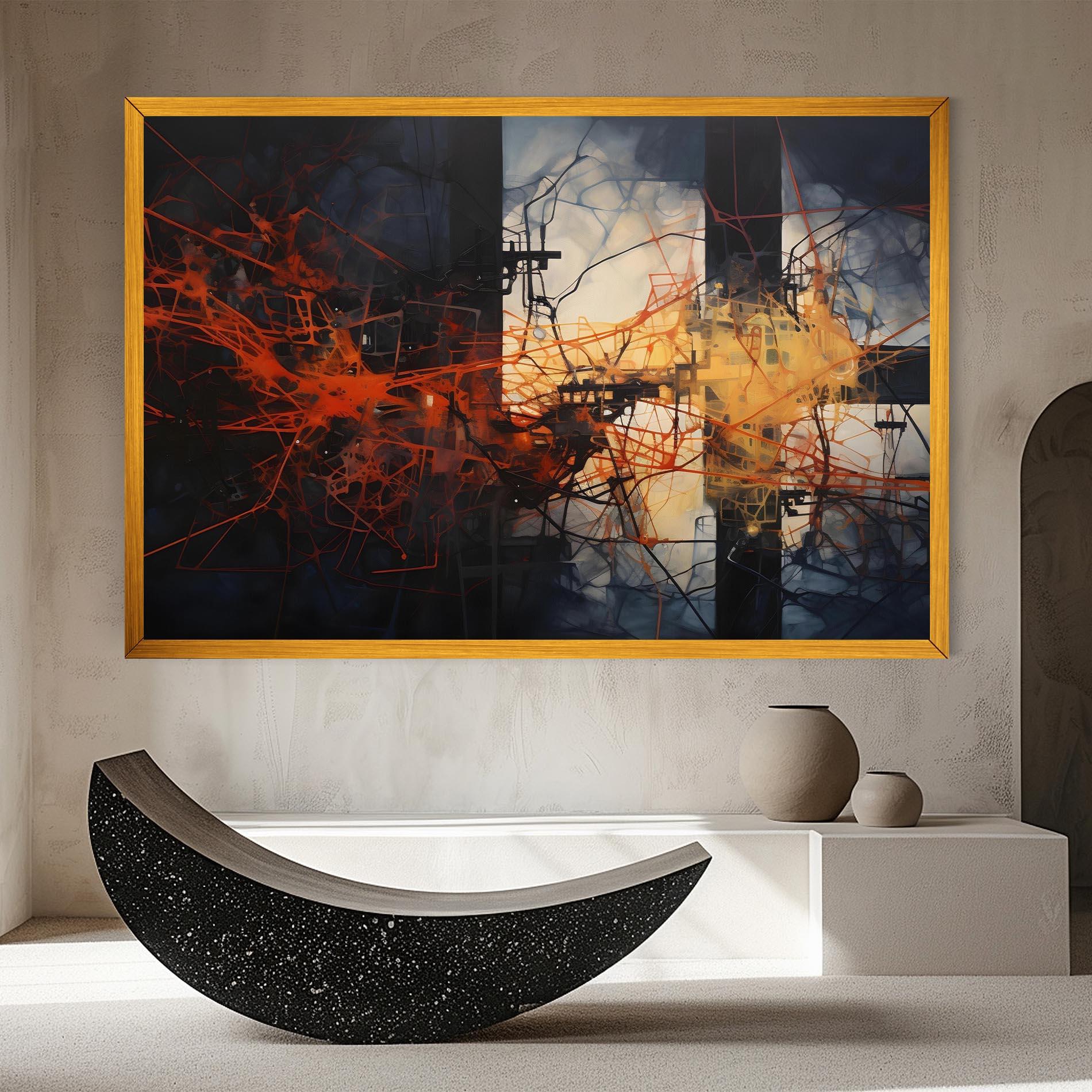 Vászonkép Abstract Fire Style mockup 8