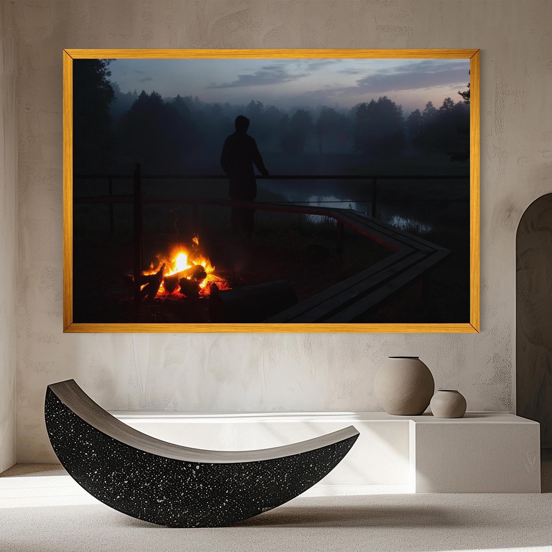 Vászonkép Beautiful Fire View mockup 8