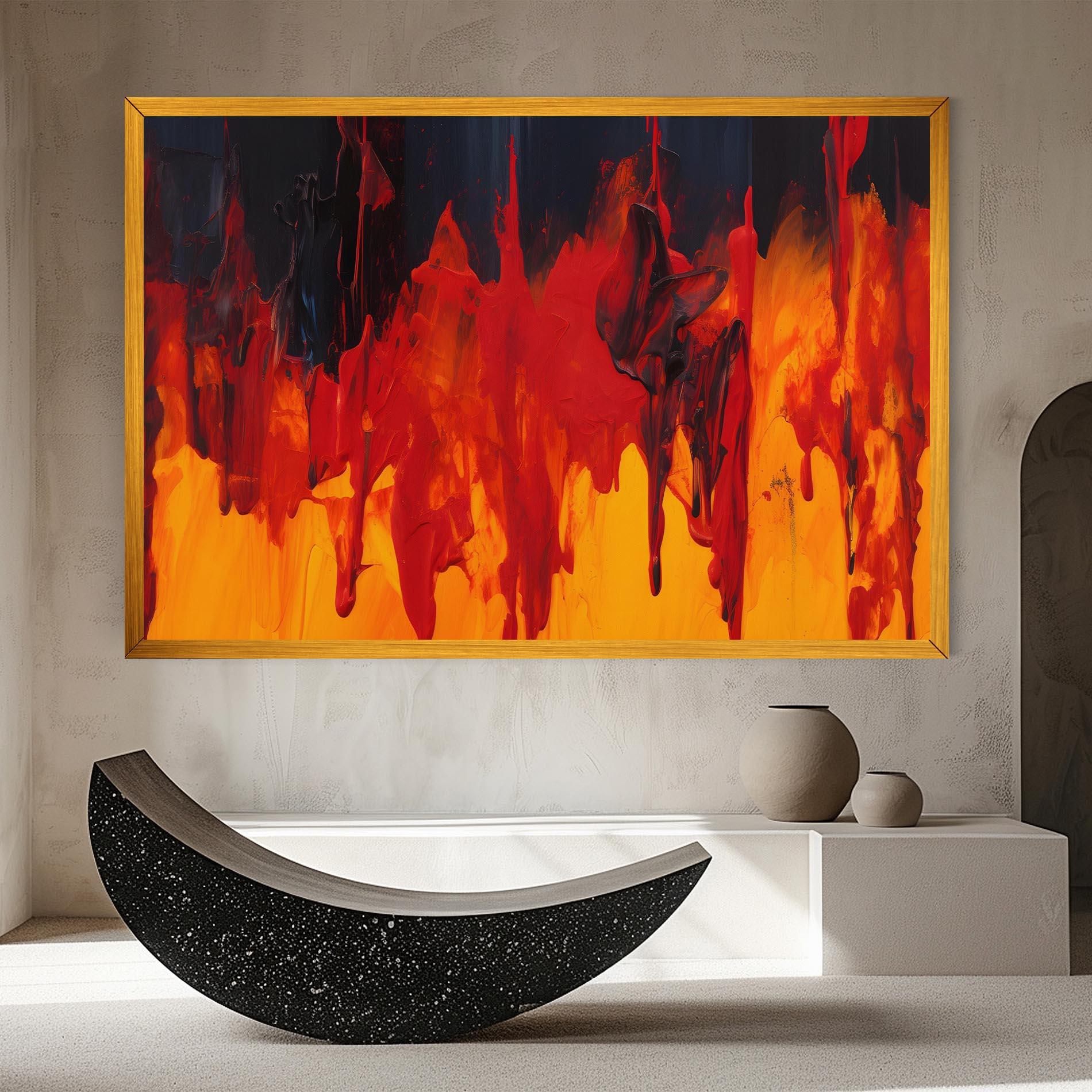 Vászonkép Colorful Fire Art mockup 8