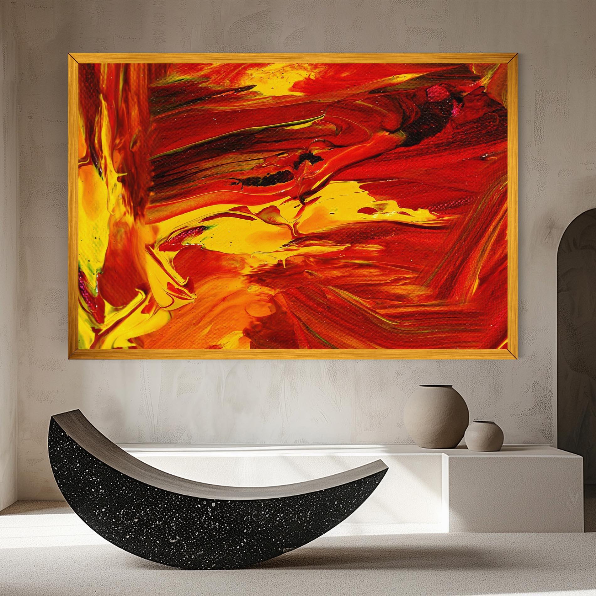 Vászonkép Fire Painting mockup 8