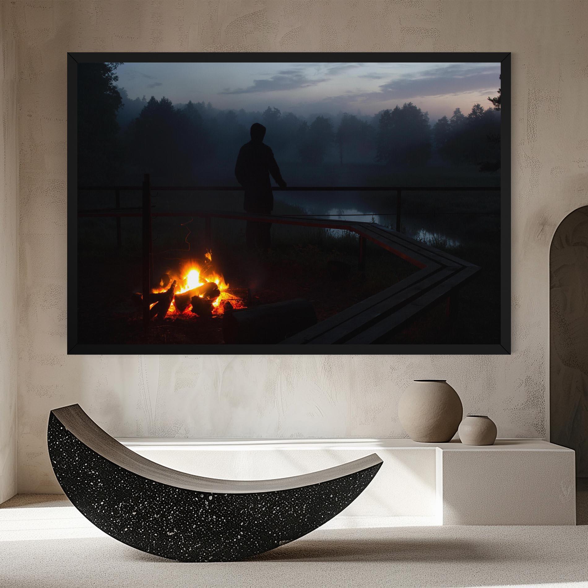 Vászonkép Beautiful Fire View mockup 8