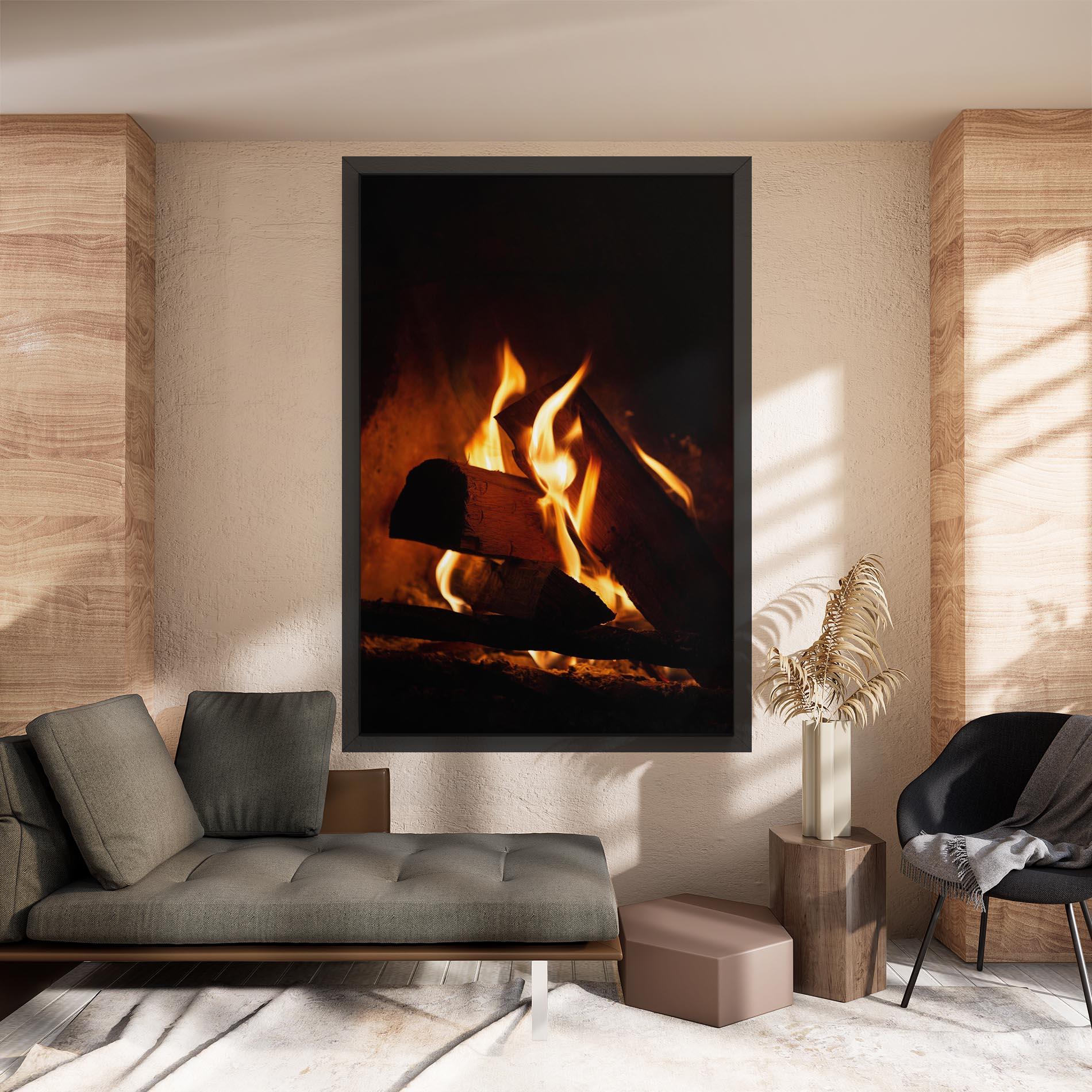 Vászonkép Fire Wood View mockup 8