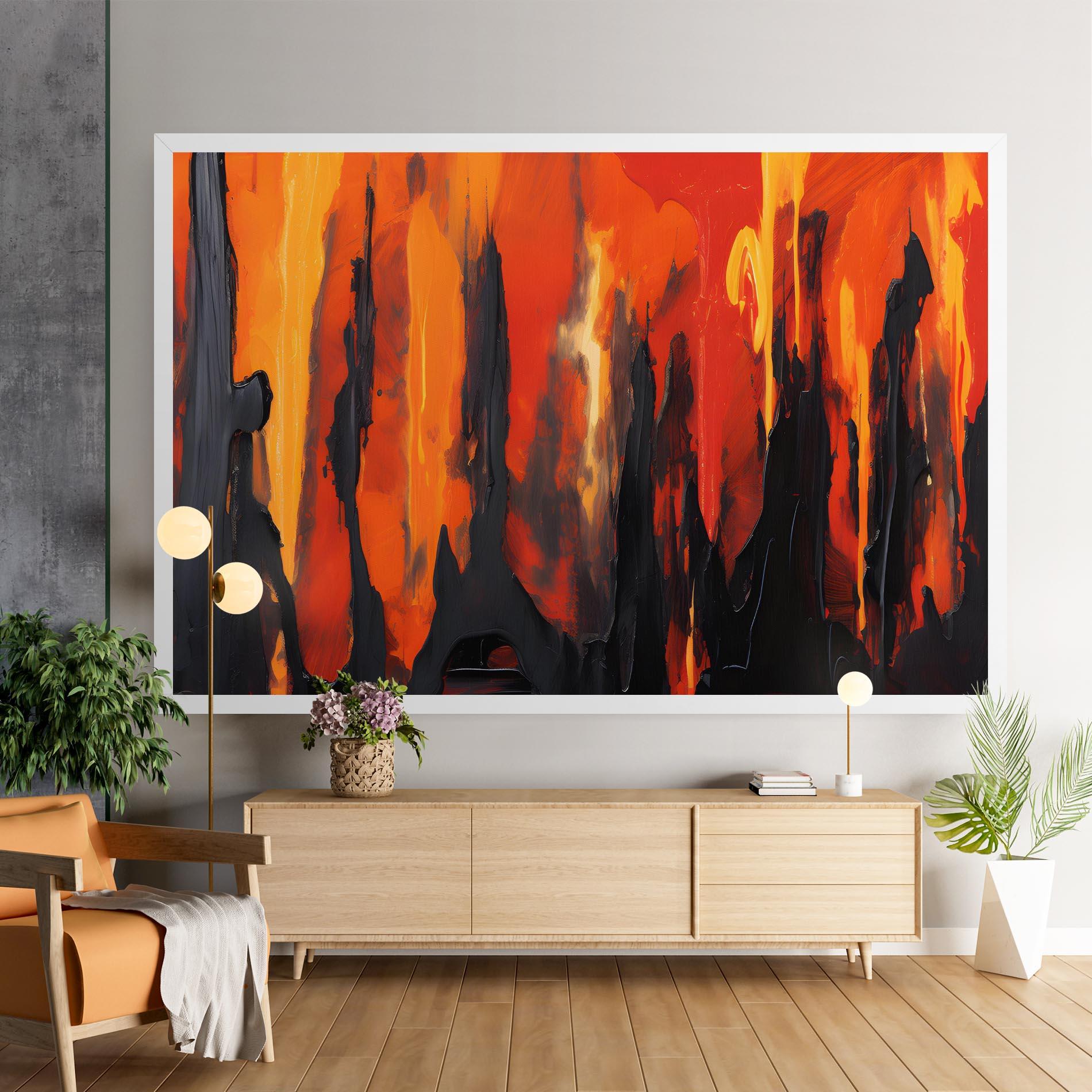 Vászonkép Abstract Fire Art mockup 9