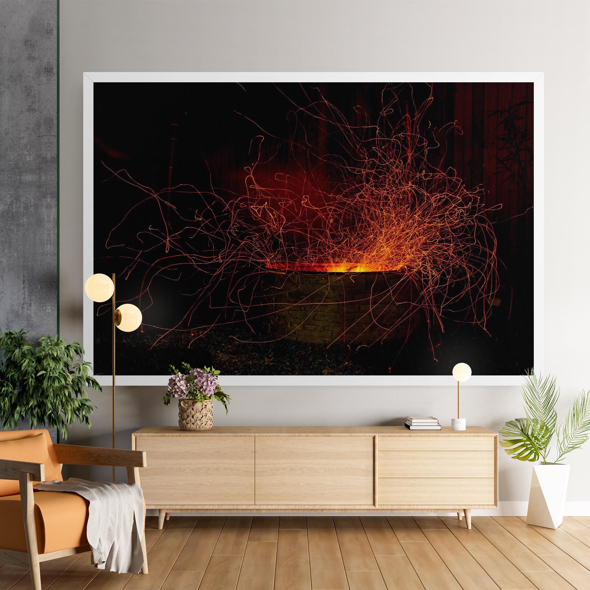 Fire Drawing Effect mockup 9