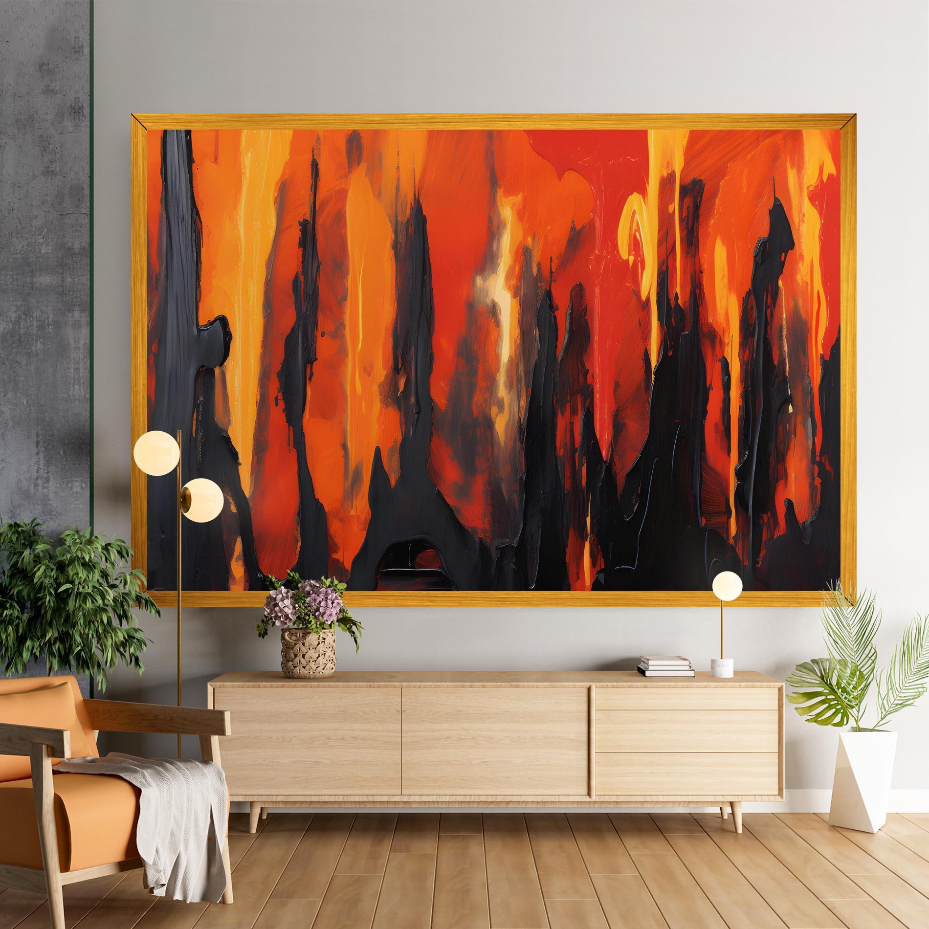 Vászonkép Abstract Fire Art mockup 9