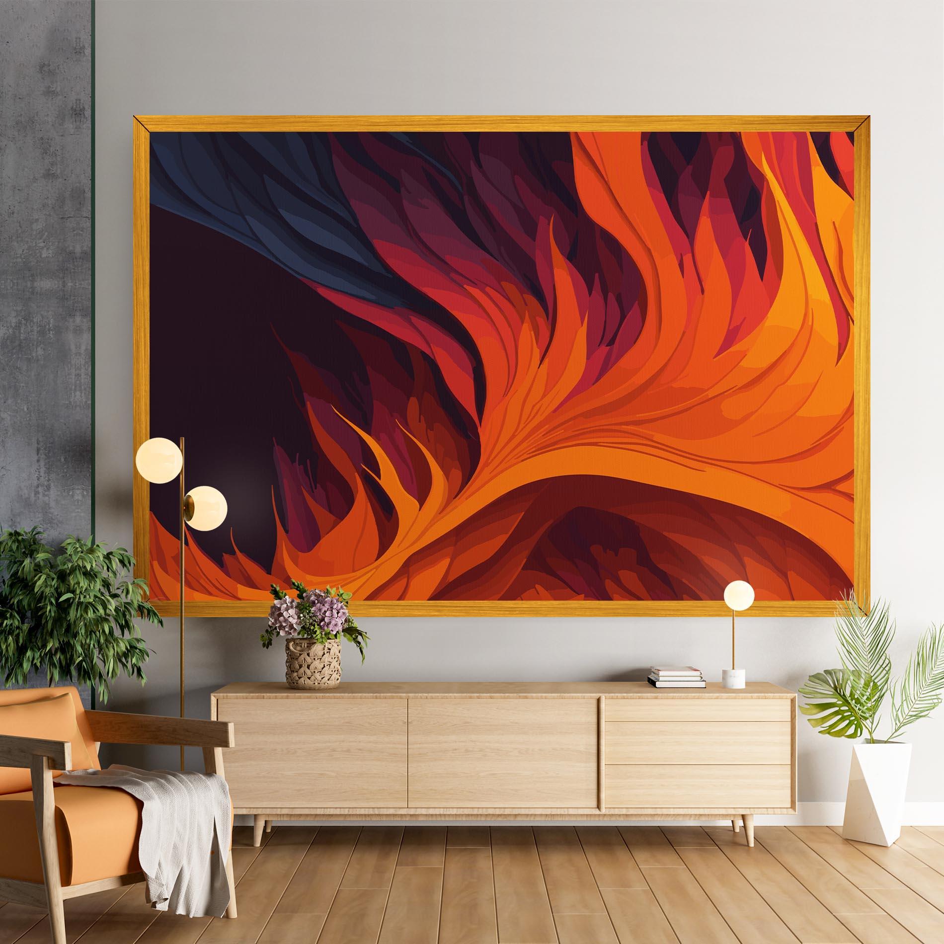 Vászonkép Artistic Fire mockup 9