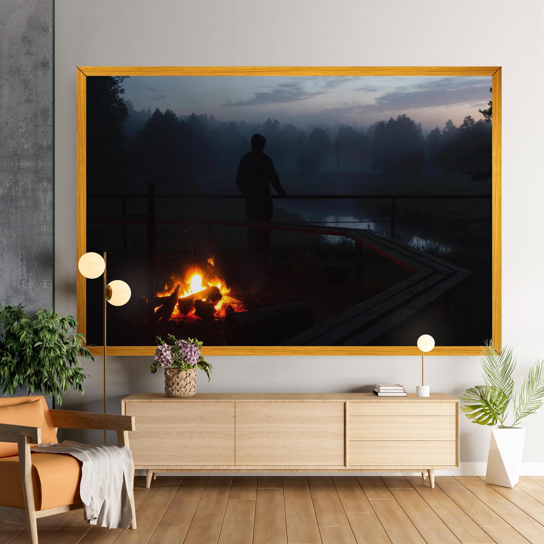 Vászonkép Beautiful Fire View mockup 9