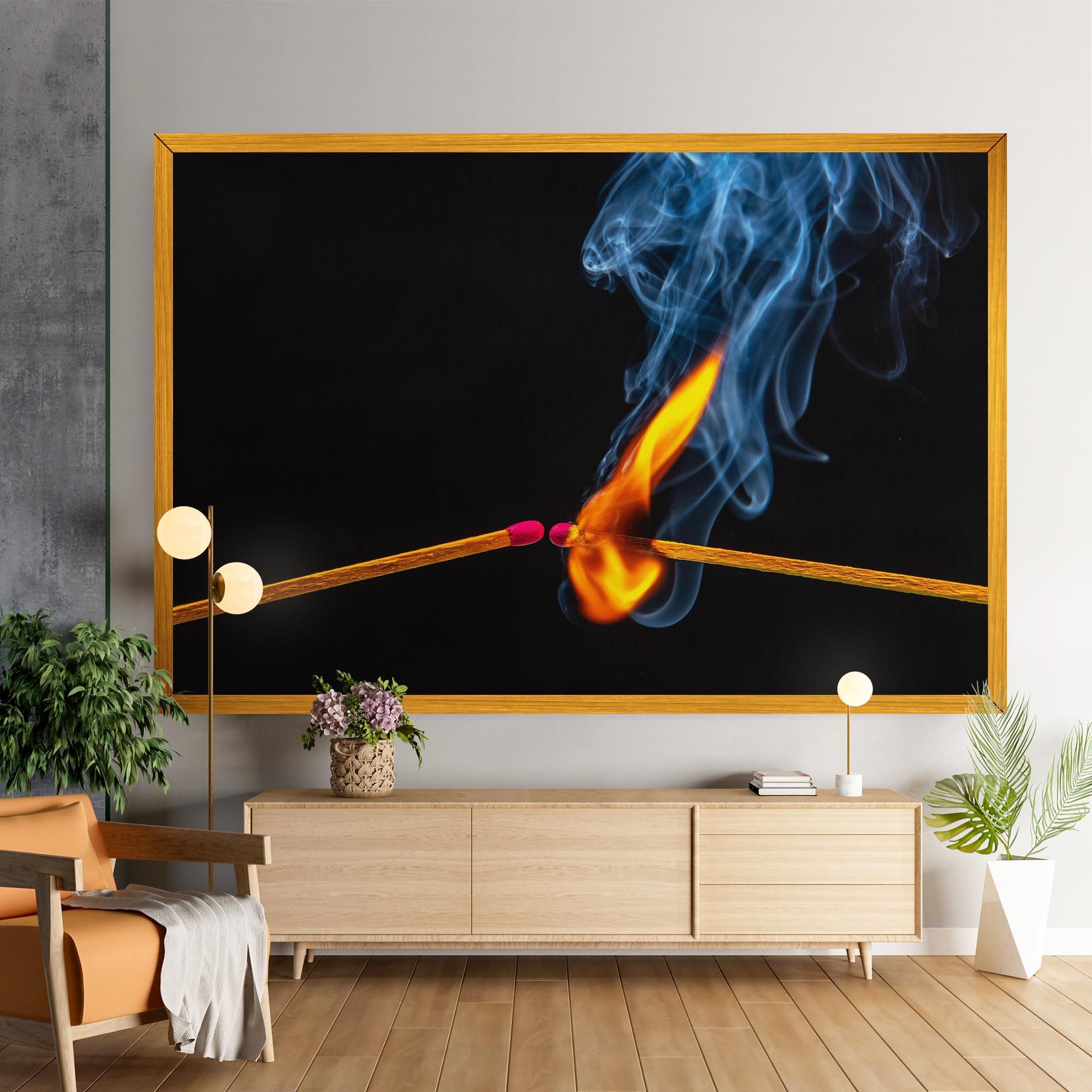 Burning Smoking Match mockup 9