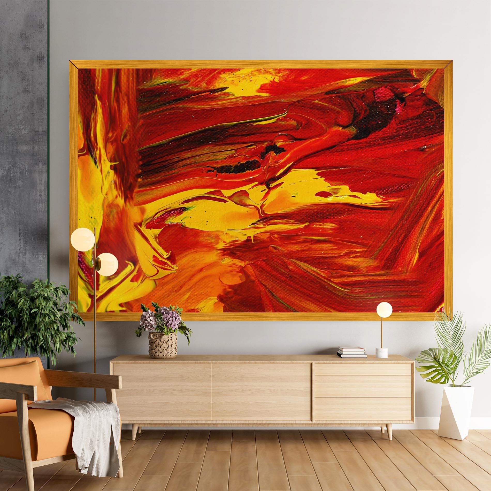 Vászonkép Fire Painting mockup 9