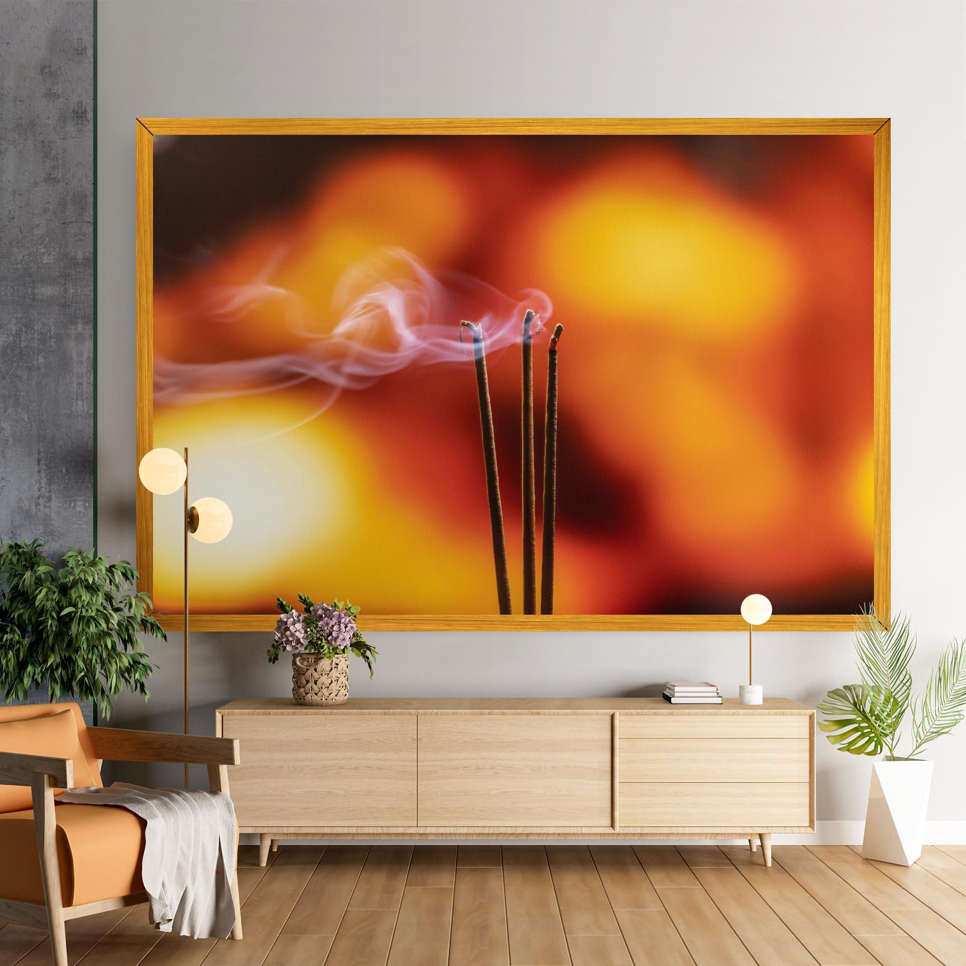 Vászonkép Sticks Burning mockup 9
