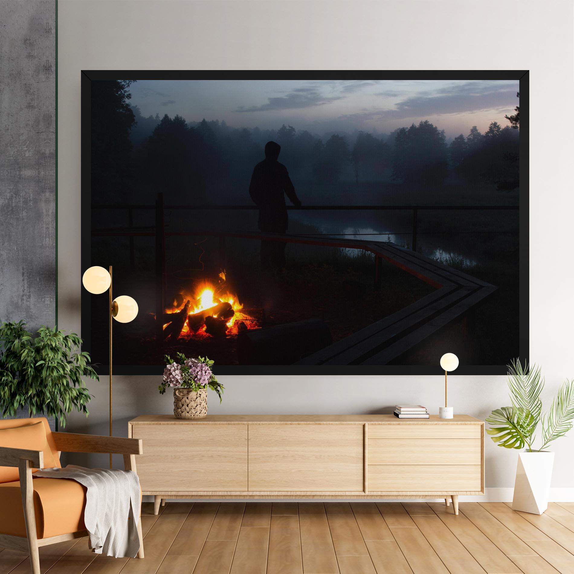 Vászonkép Beautiful Fire View mockup 9