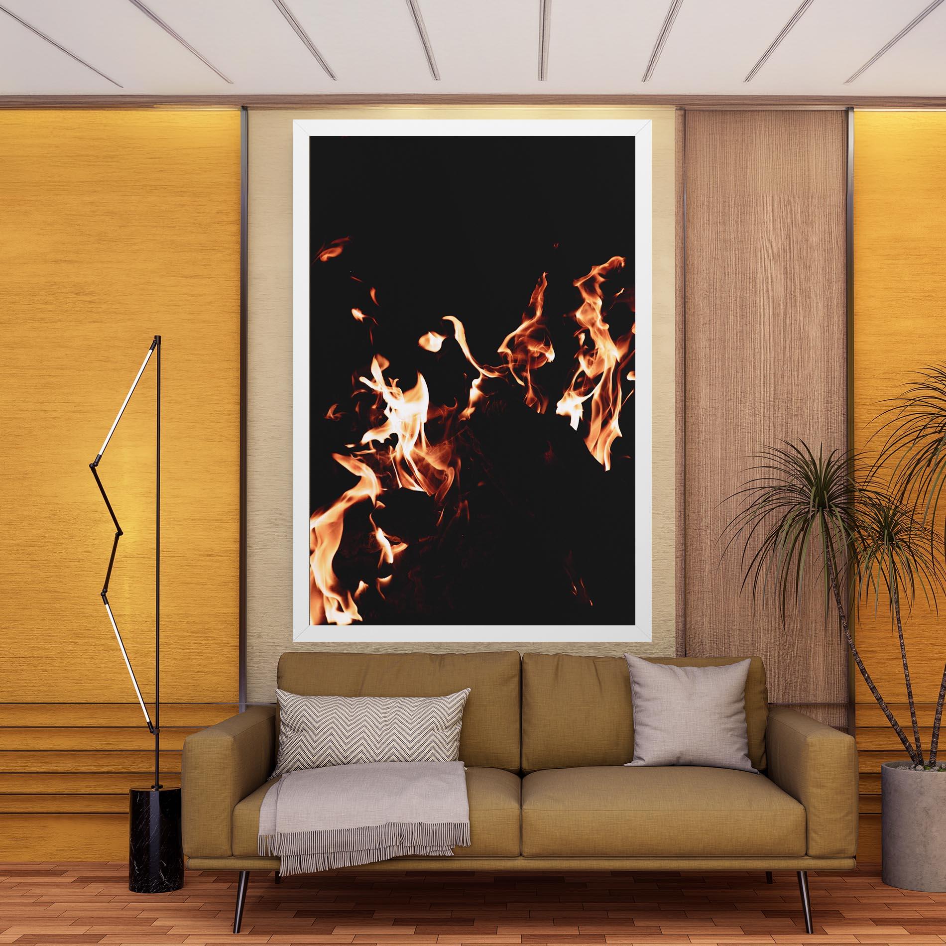 Vászonkép Red Grey Fire mockup 9