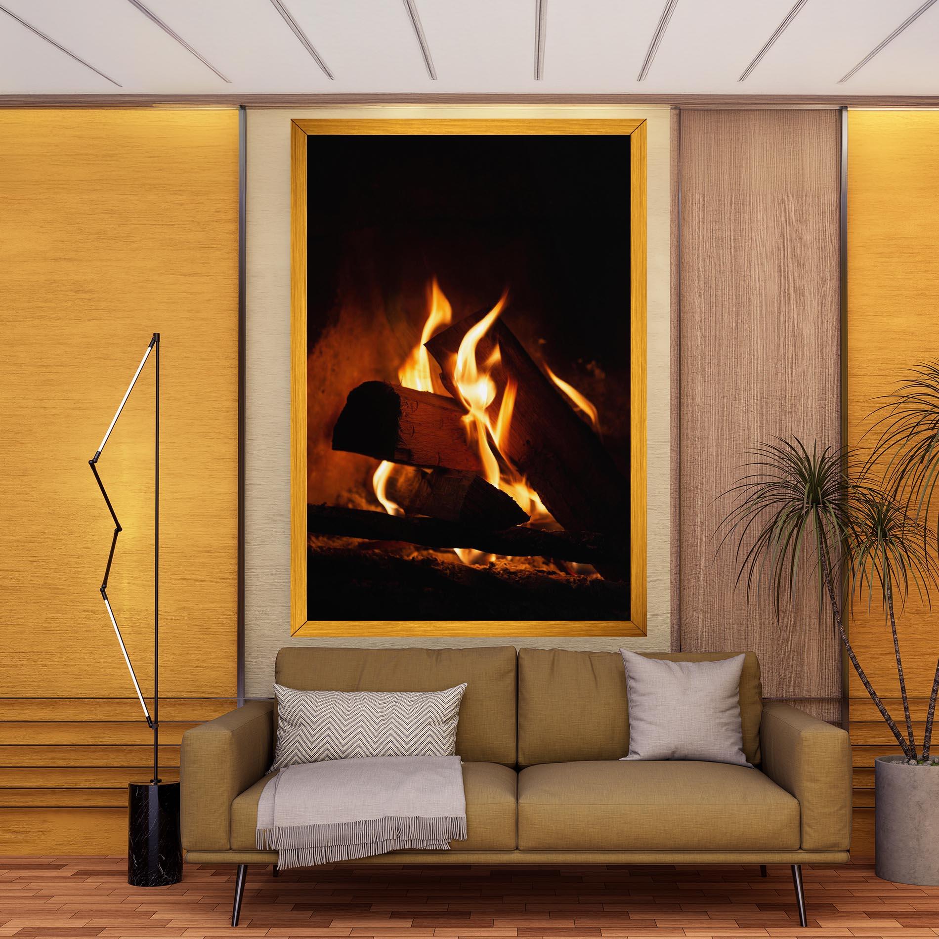 Vászonkép Fire Wood View mockup 9