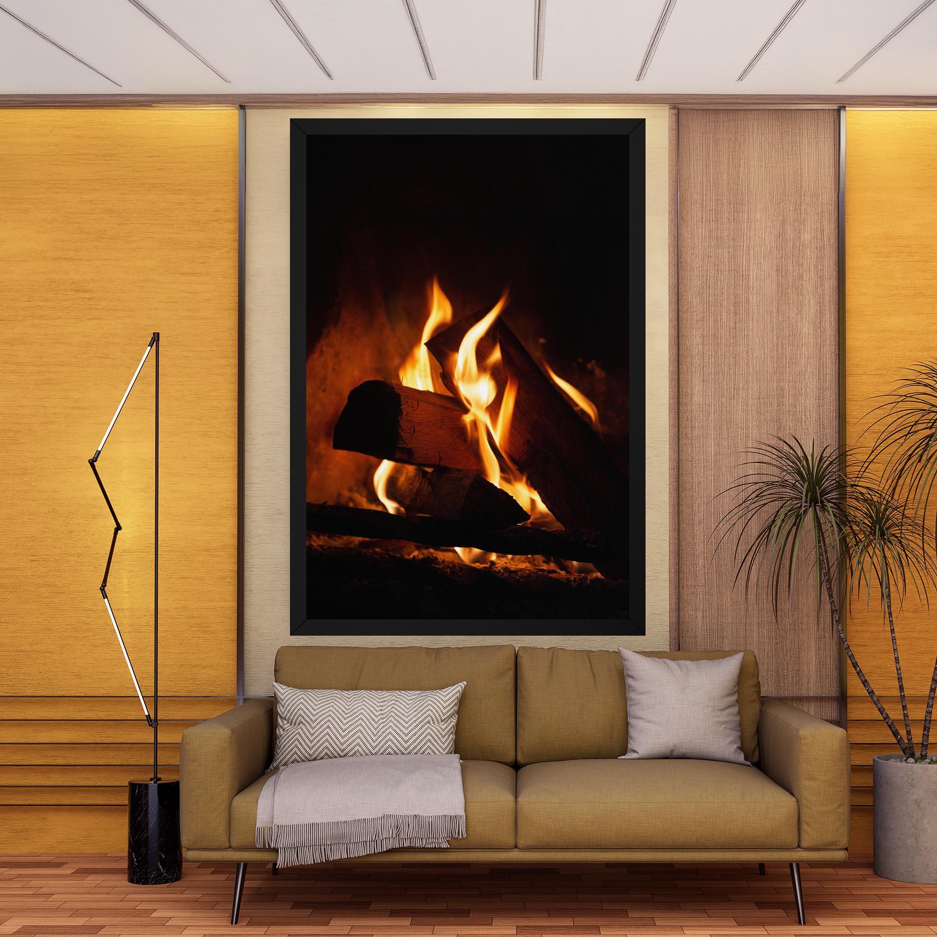 Vászonkép Fire Wood View mockup 9