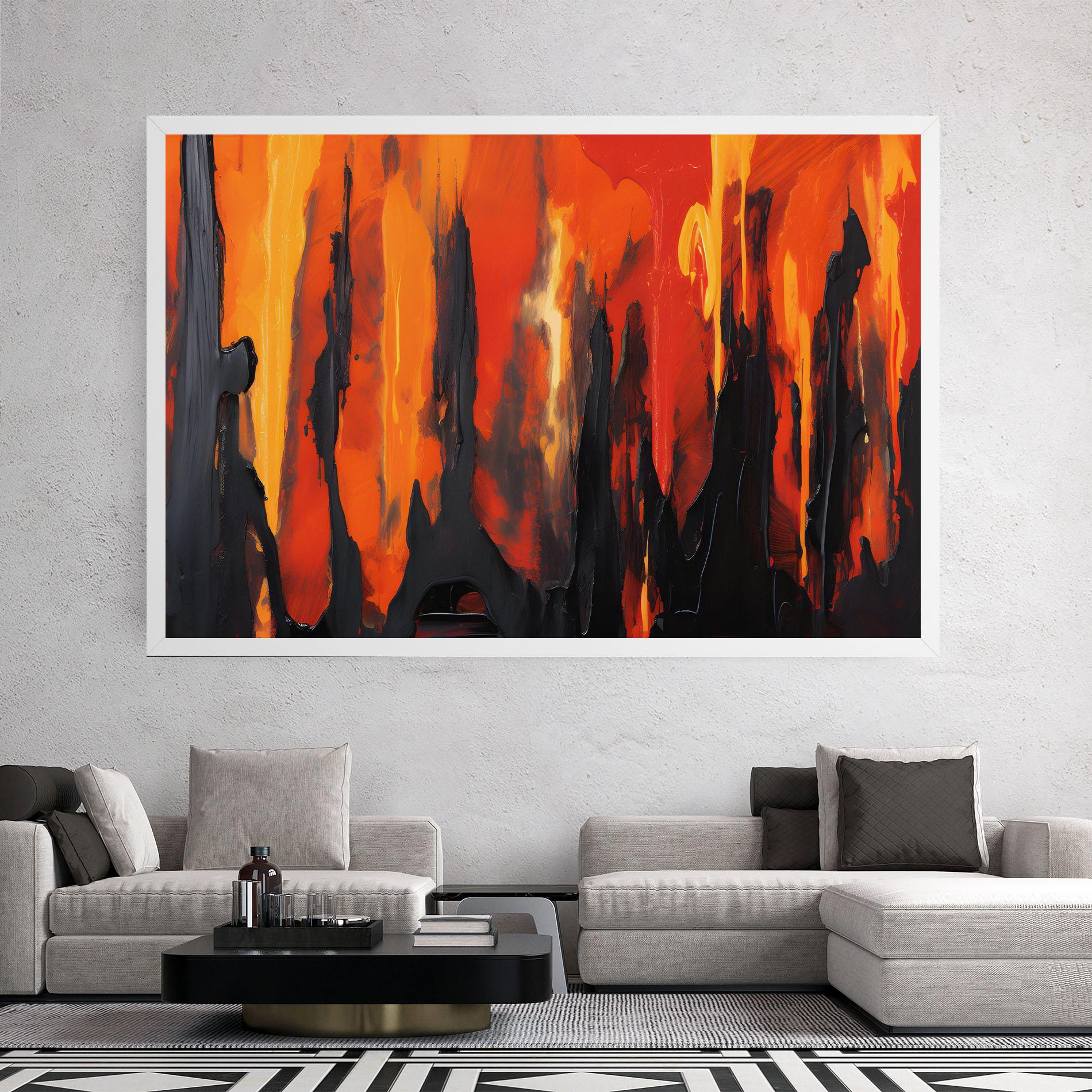 Vászonkép Abstract Fire Art mockup 2