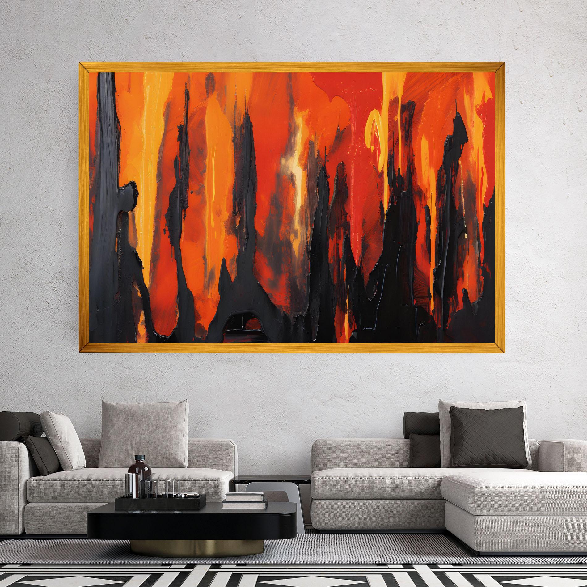 Vászonkép Abstract Fire Art mockup 2