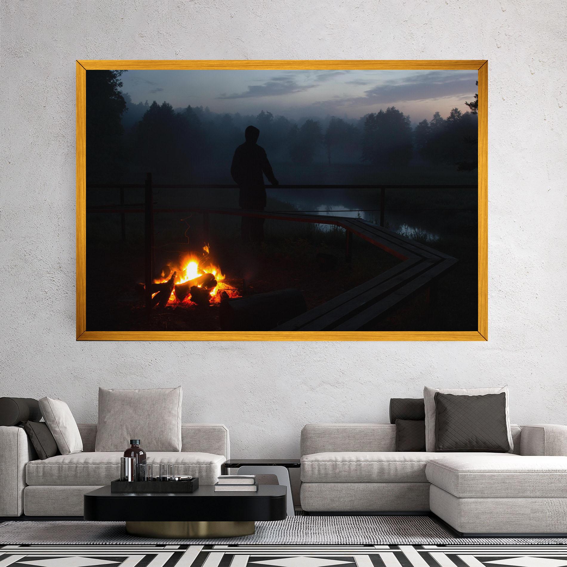 Vászonkép Beautiful Fire View mockup 2