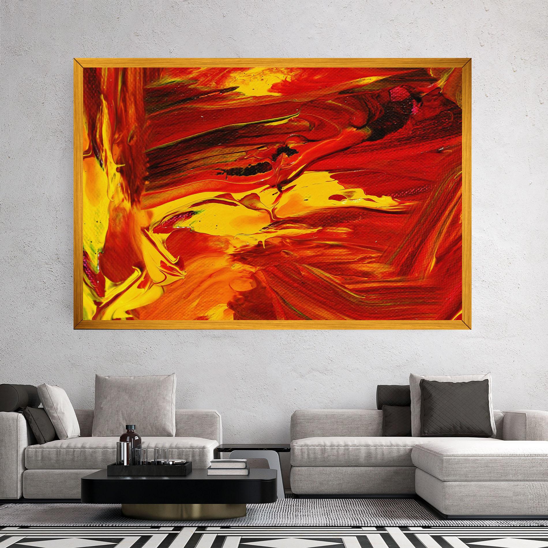 Vászonkép Fire Painting mockup 2
