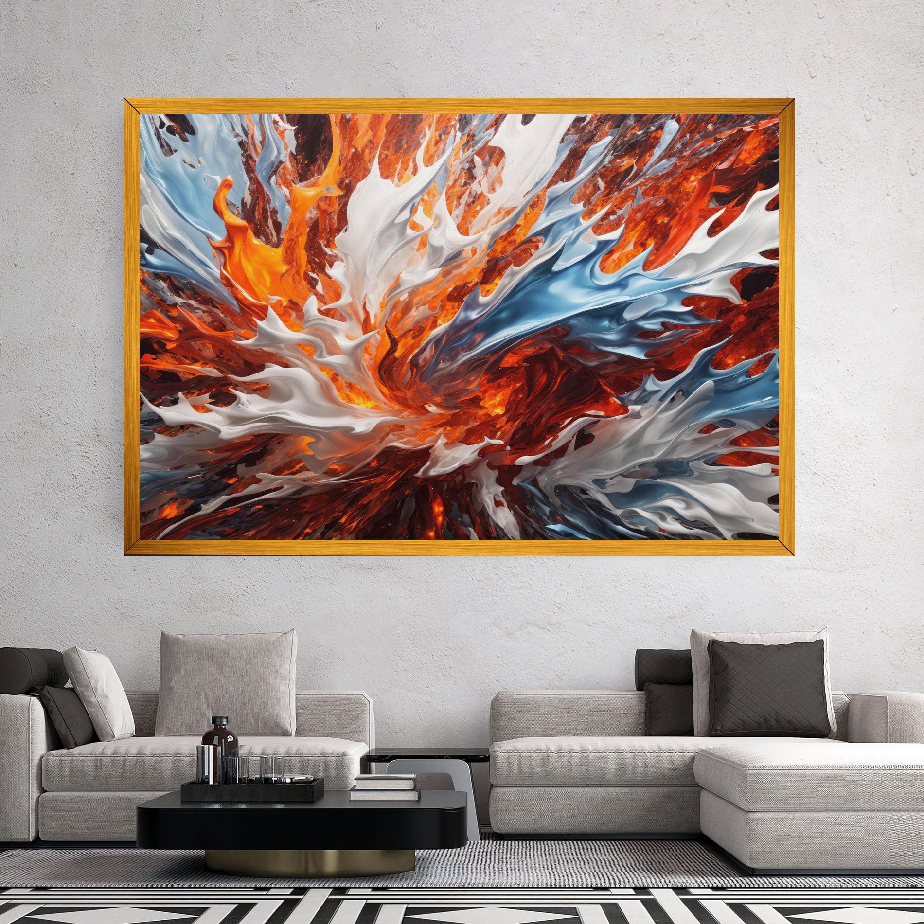 Vászonkép Flame Rase mockup 2