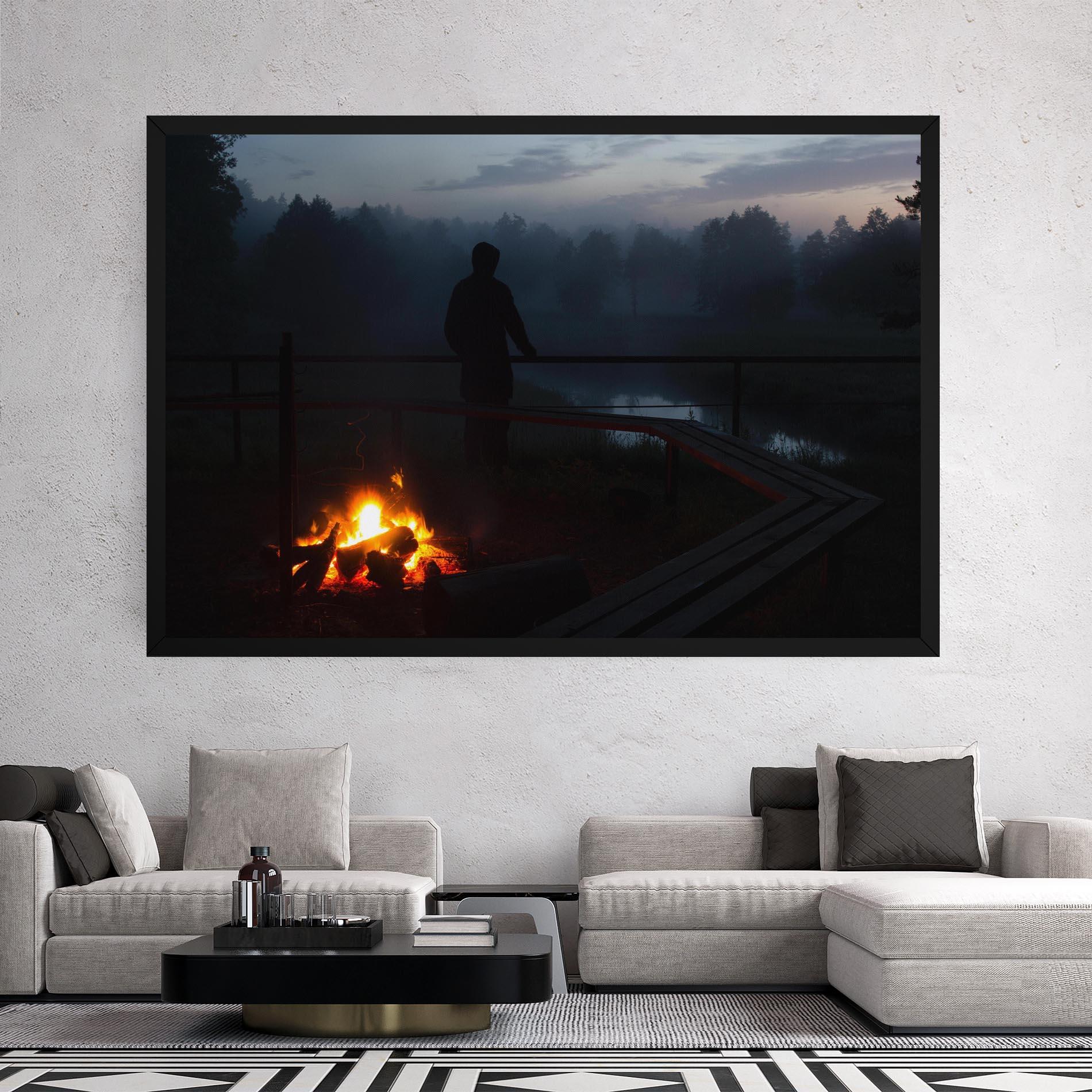 Vászonkép Beautiful Fire View mockup 2