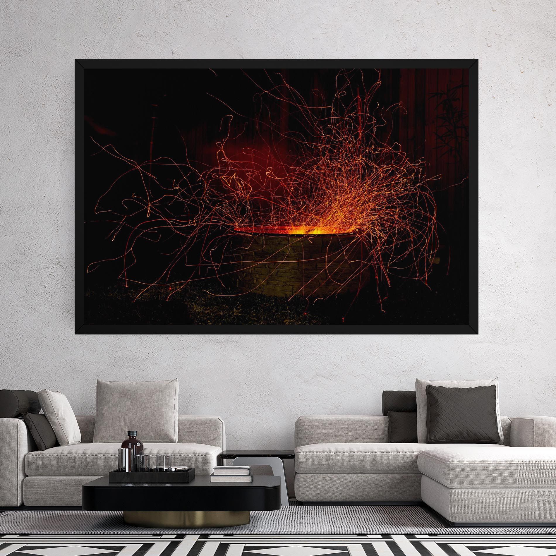 Fire Drawing Effect mockup 2