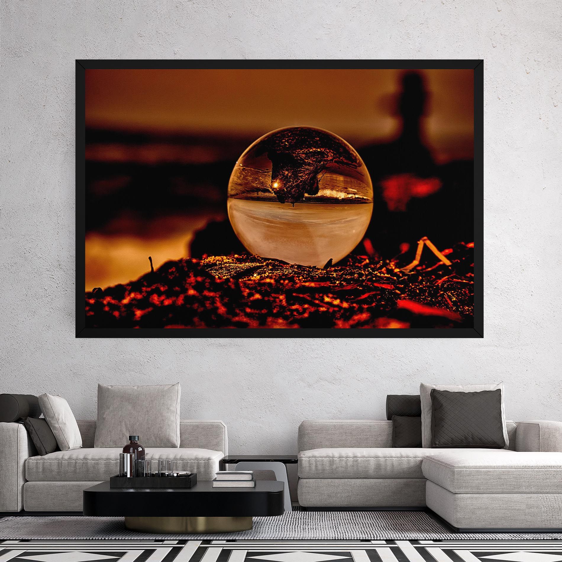 Fire Glass Ball mockup 2