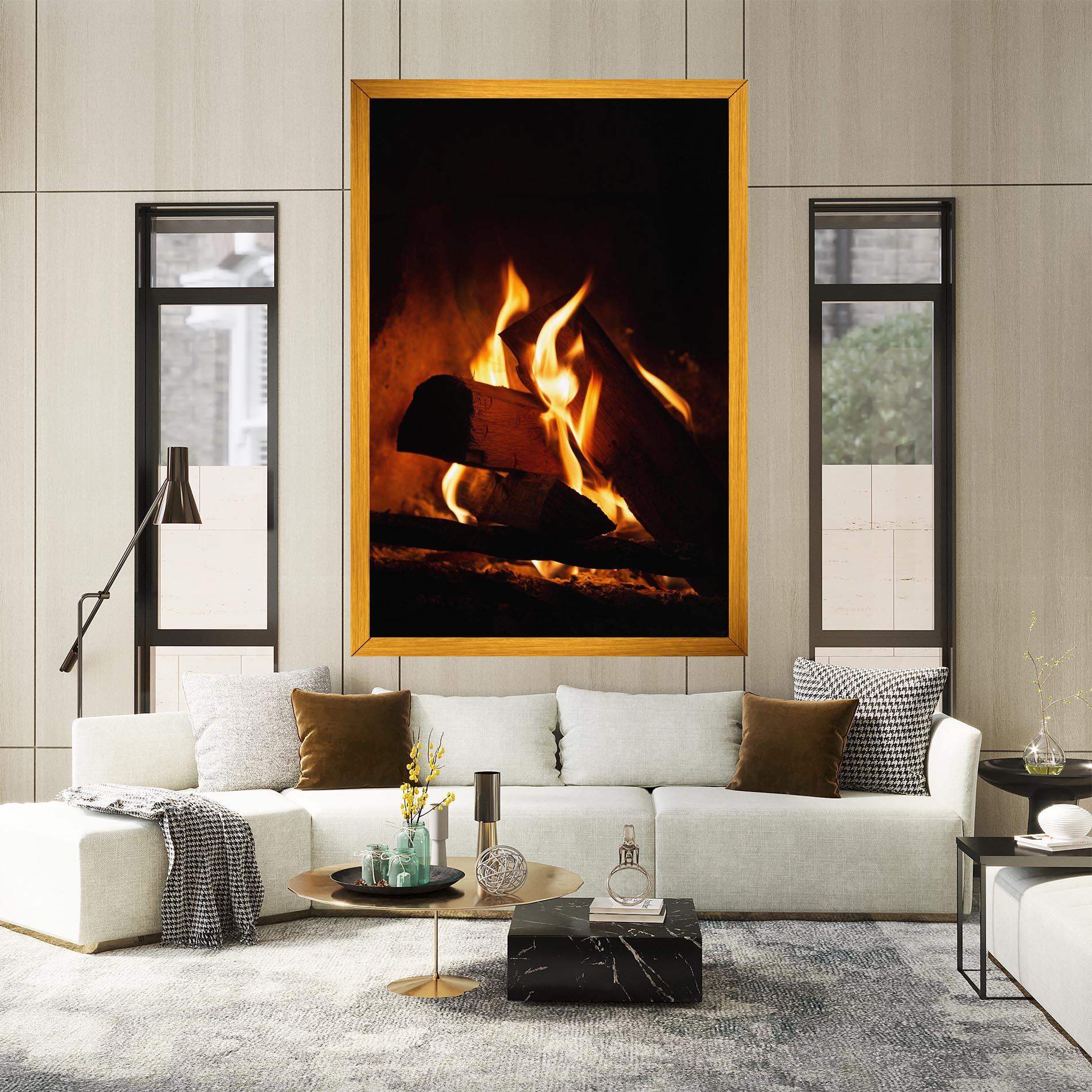 Vászonkép Fire Wood View mockup 2