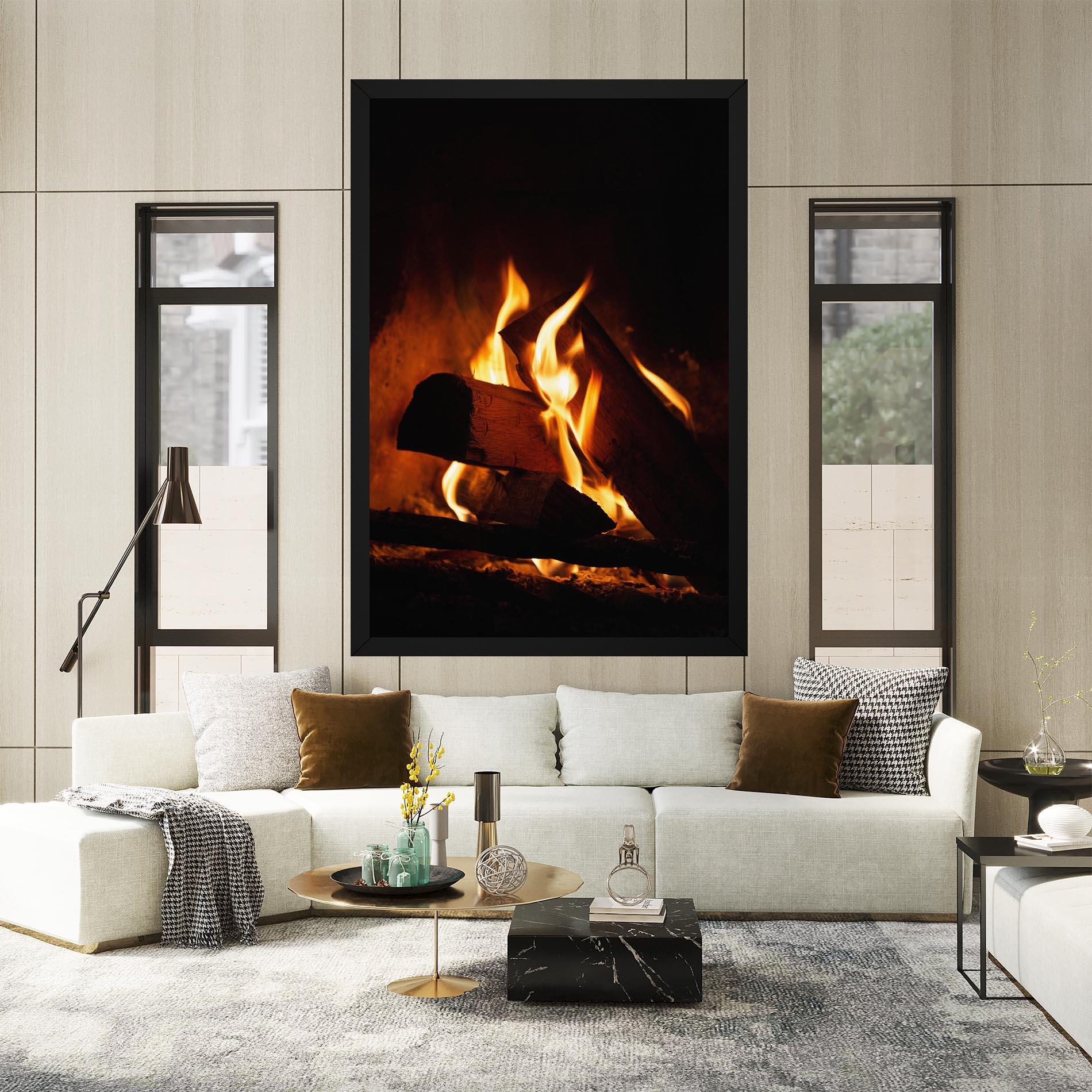 Vászonkép Fire Wood View mockup 2