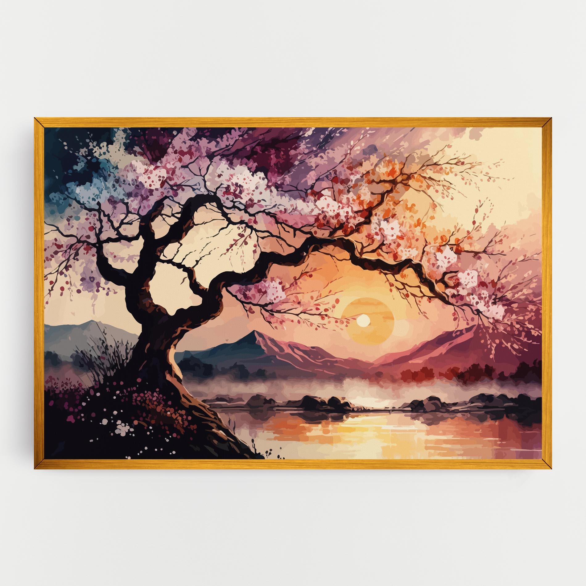 Vászonkép Pink Tree Nature mockup 0