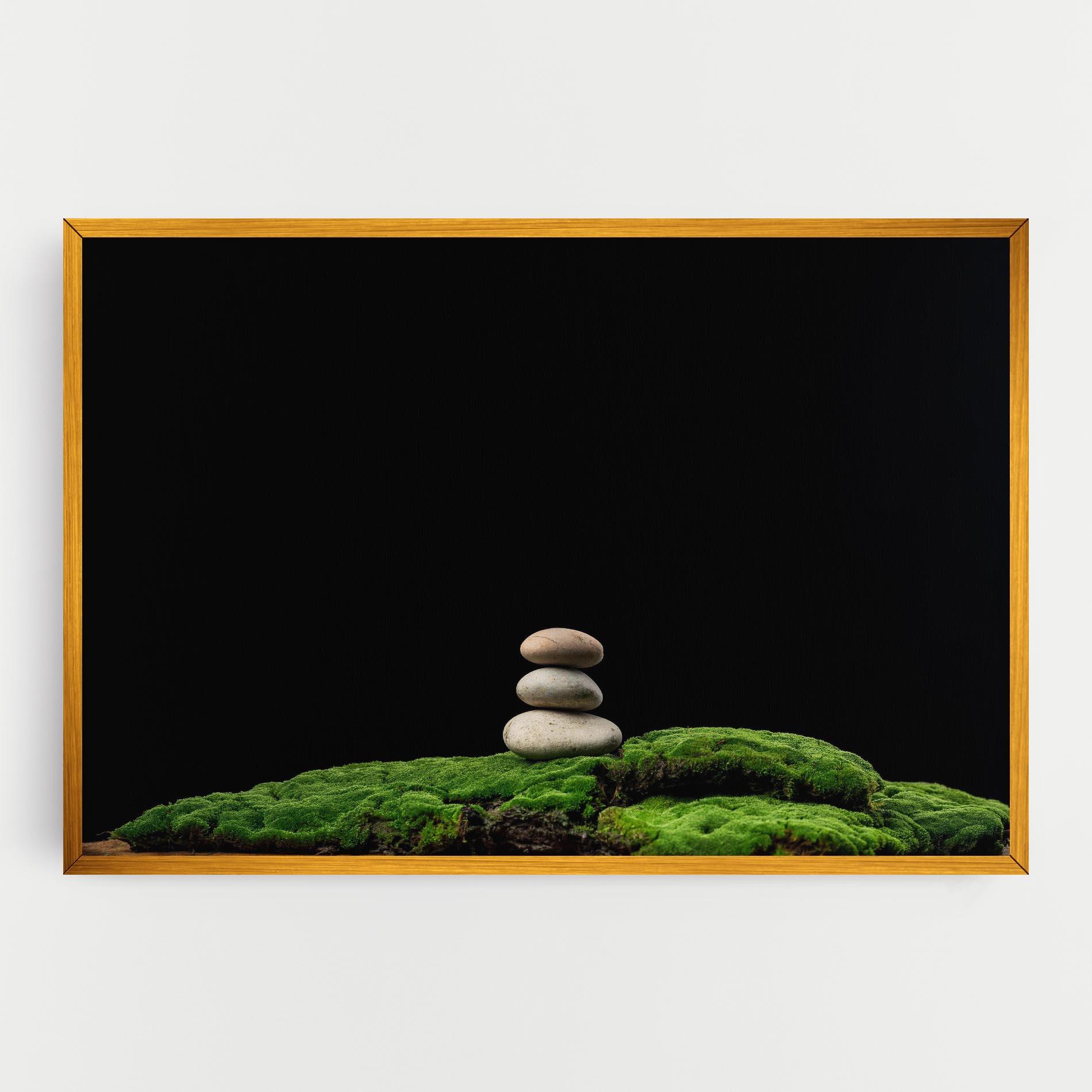 Vászonkép Three Stone Moss mockup 0