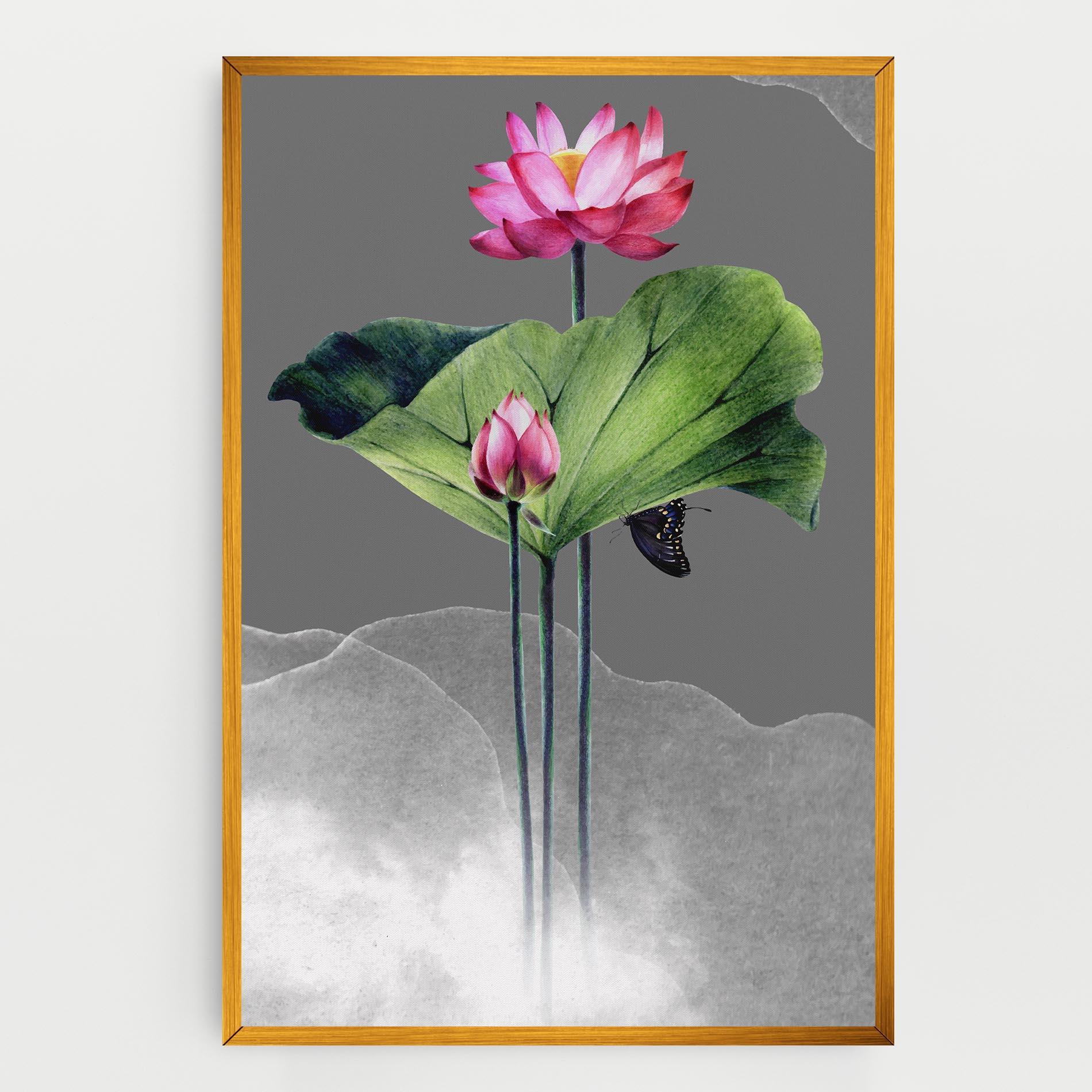 Vászonkép Pink Lotus Art mockup 0