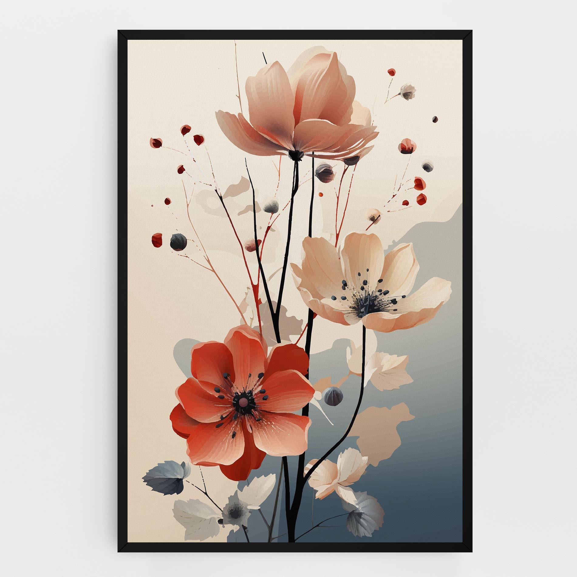 Vászonkép Cream Flower Nature mockup 0