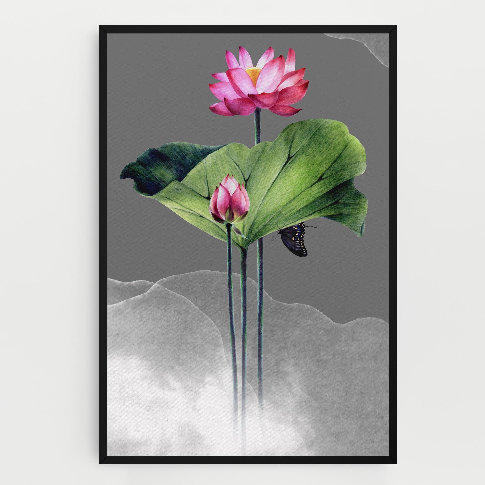 Vászonkép Pink Lotus Art mockup 0